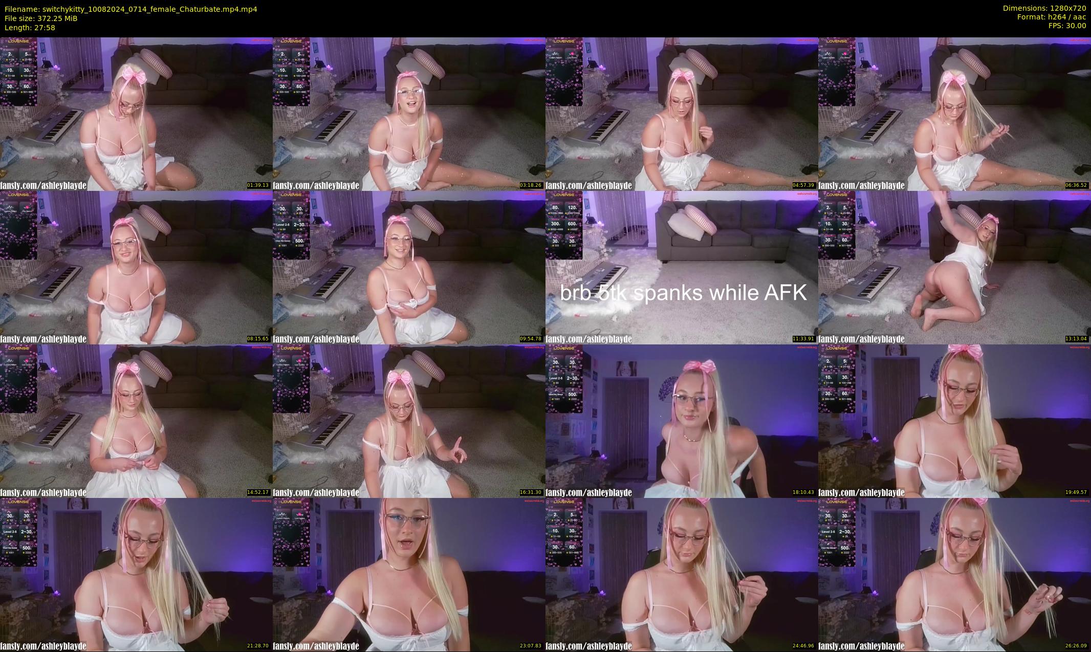 switchykitty — 28 minute Chaturbate female cam show recording, 720p, Aug 10, 2024
