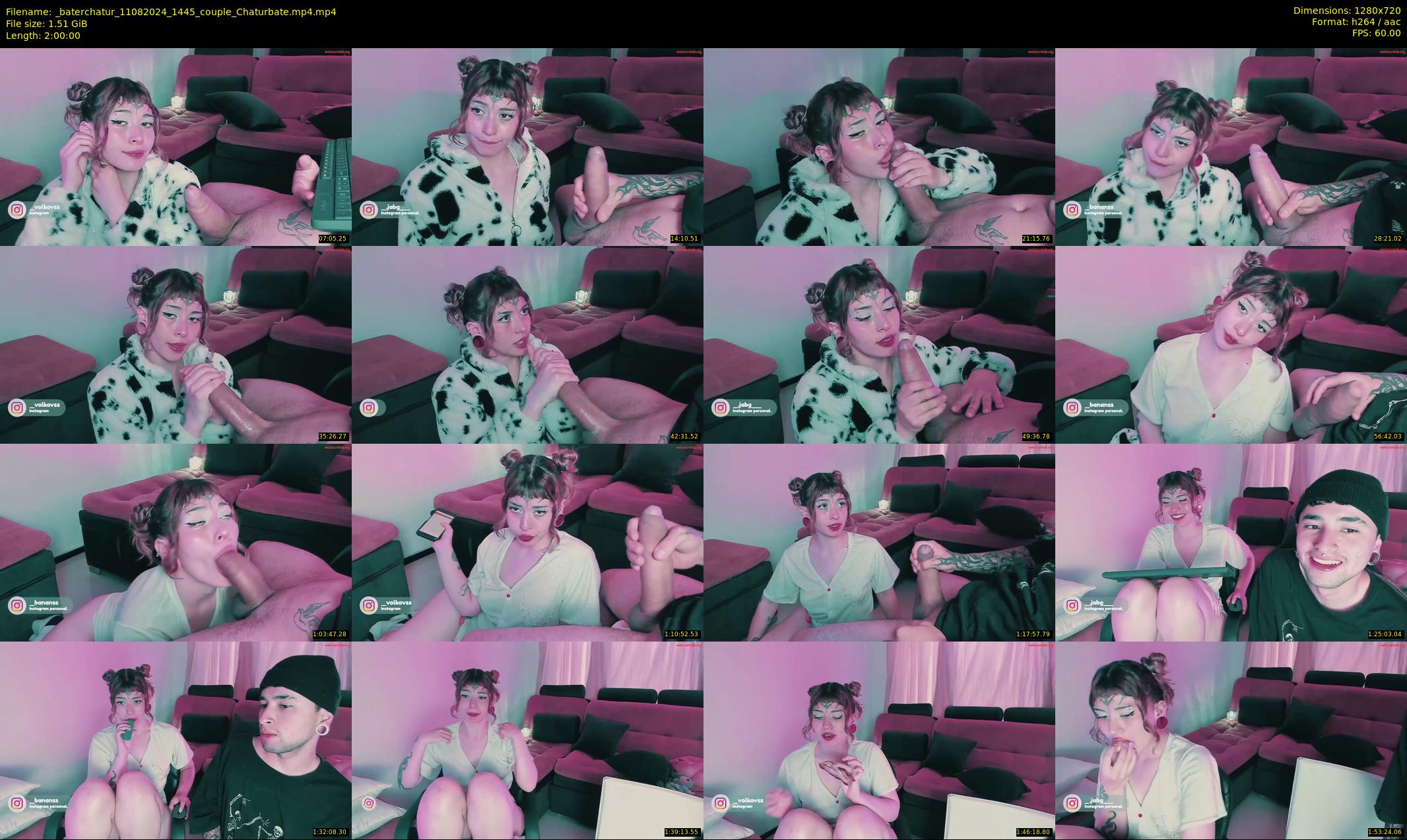 _baterchatur — 120 minute Chaturbate couple cam show recording, 720p, Aug 11, 2024