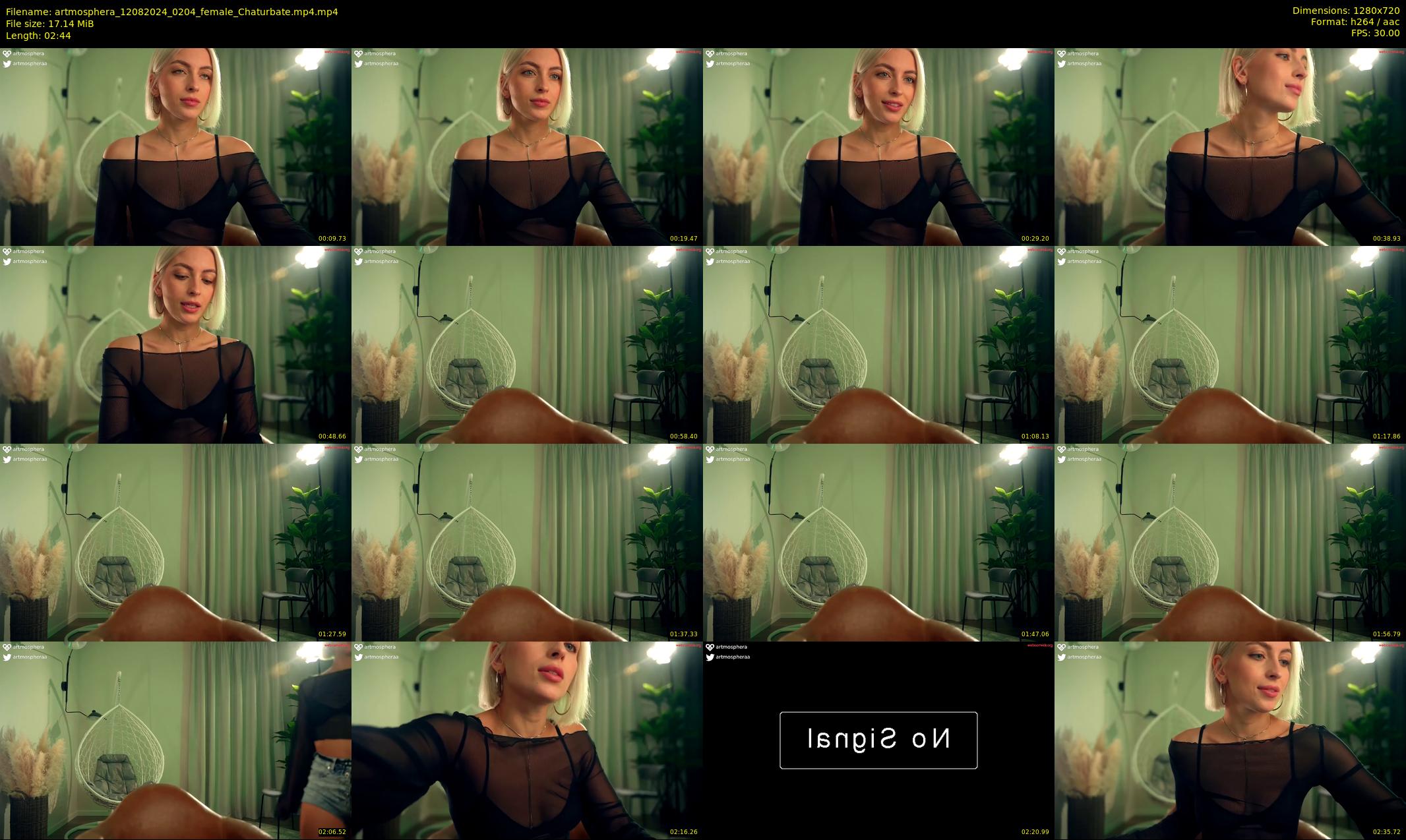 artmosphera — 3 minute Chaturbate female cam show recording, 720p, Aug 12, 2024