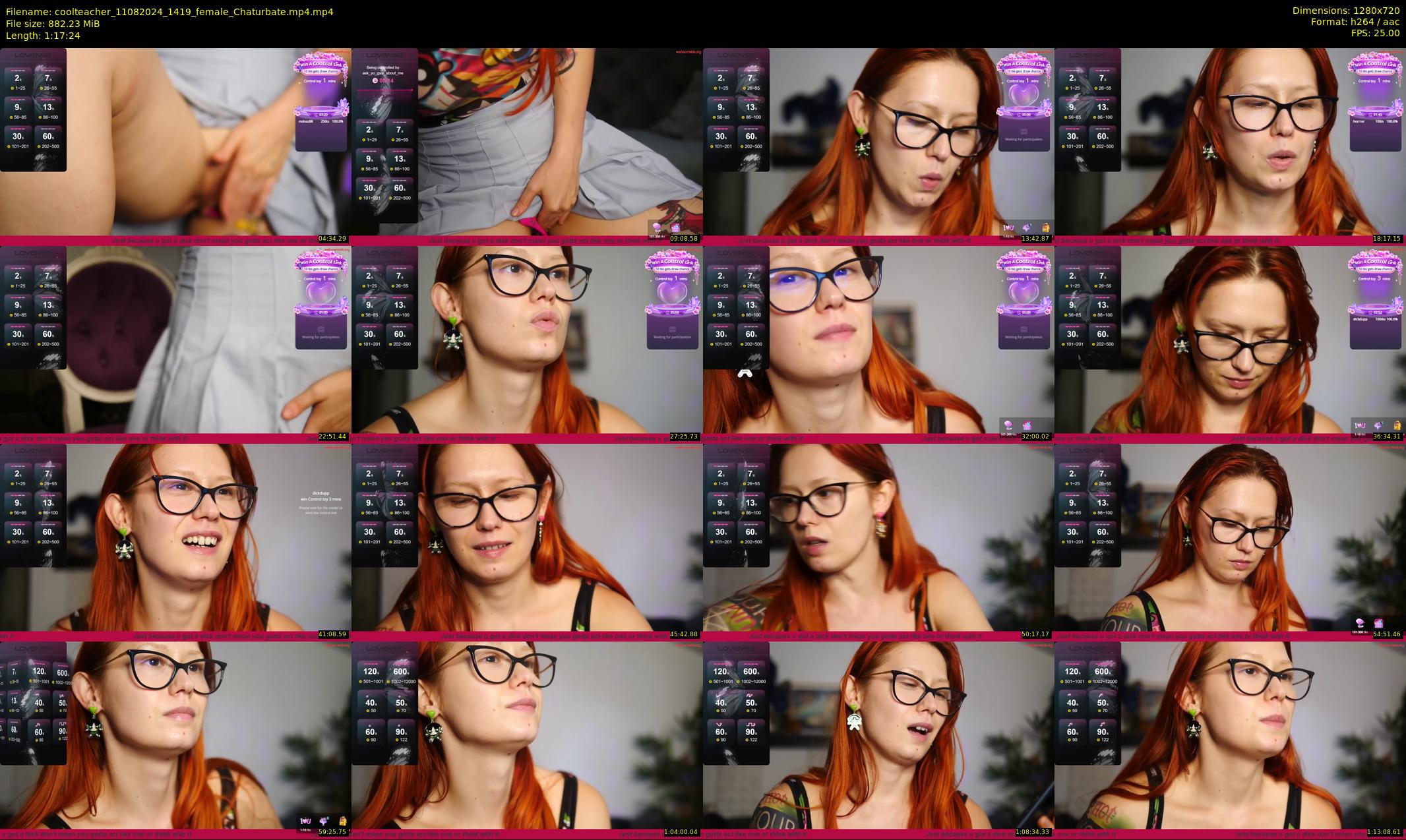 coolteacher — 78 minute Chaturbate female cam show recording, 720p, Aug 11, 2024