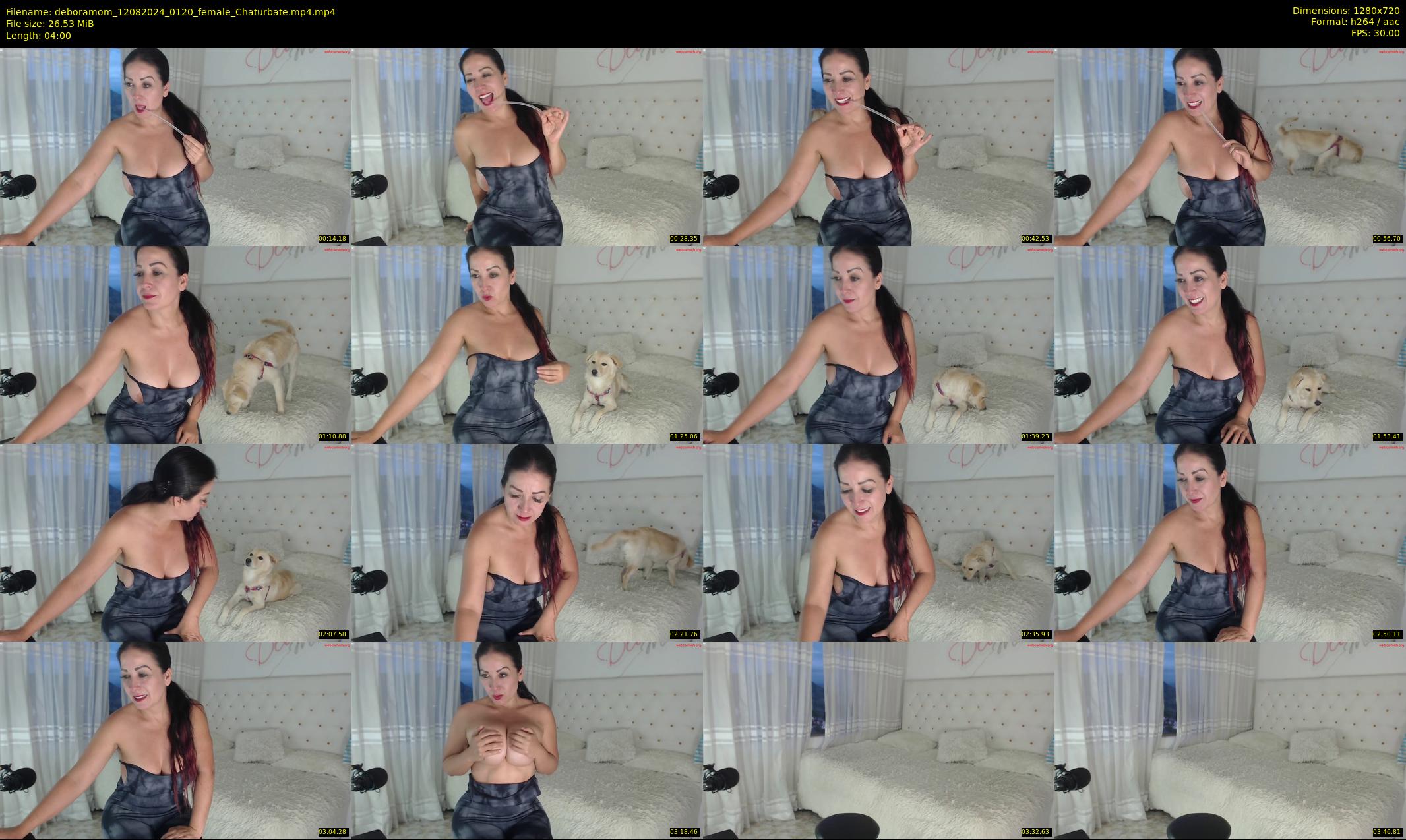 deboramom — 4 minute Chaturbate female cam show recording, 720p, Aug 12, 2024