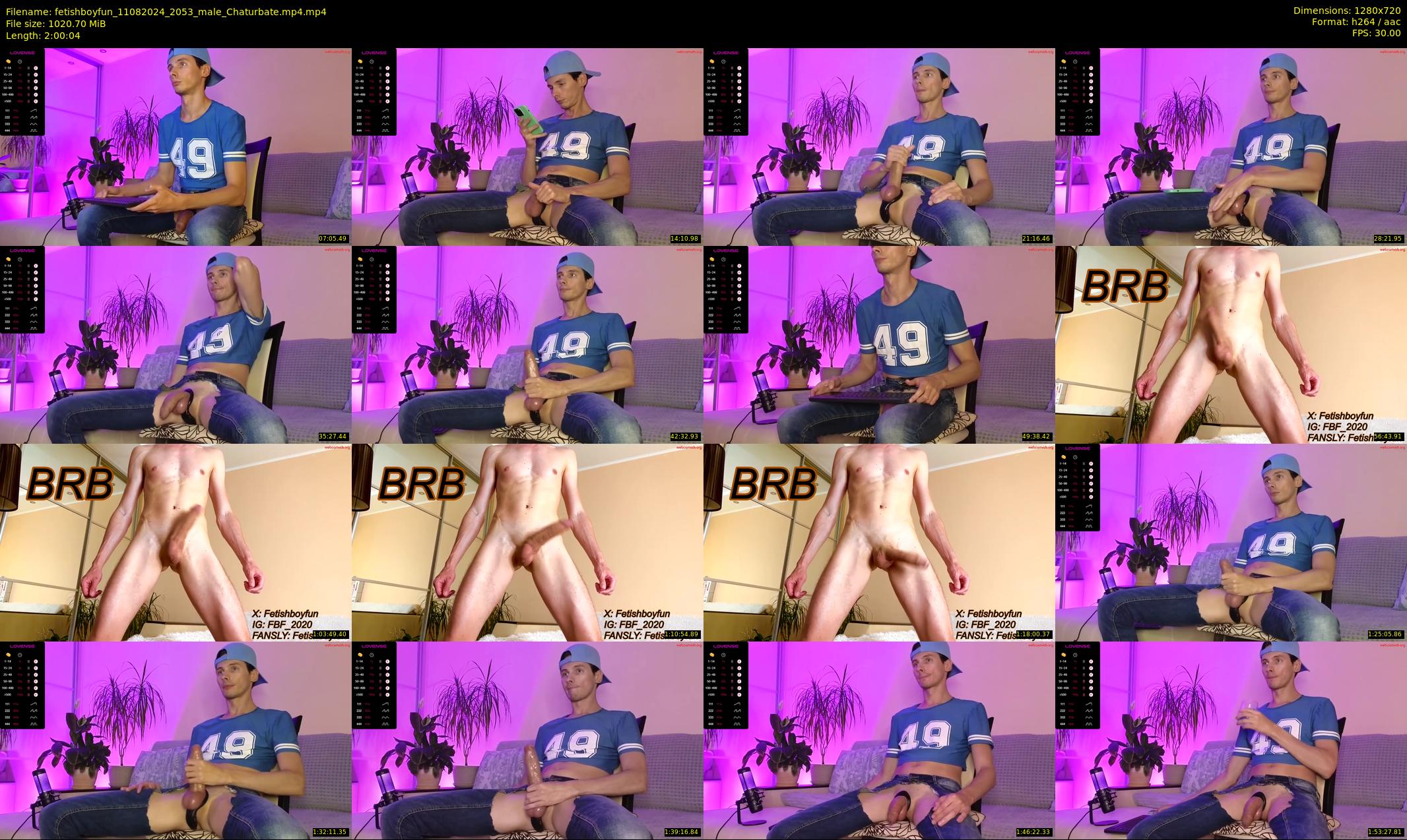 fetishboyfun — 121 minute Chaturbate male cam show recording, 720p, Aug 11, 2024