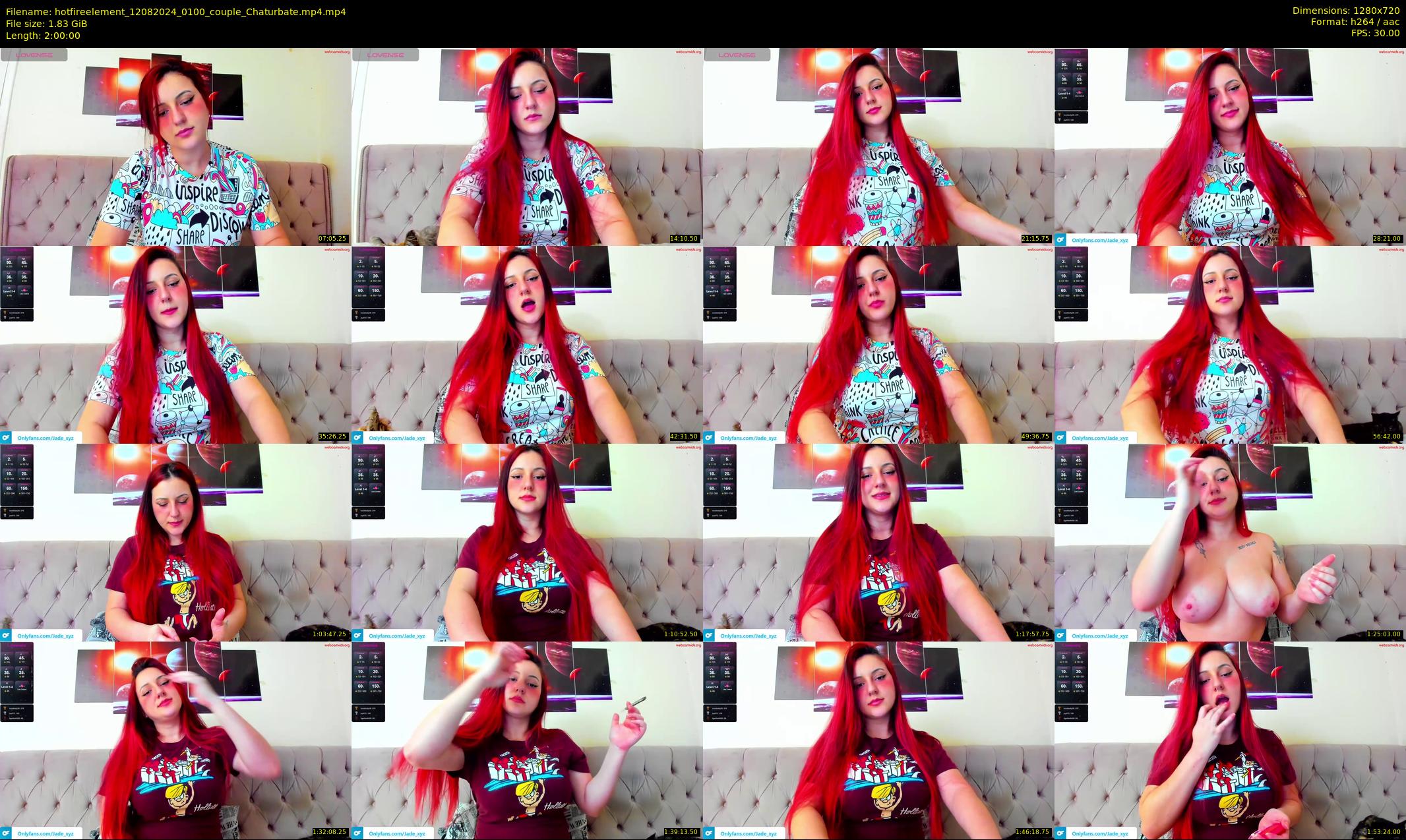 hotfireelement — 120 minute Chaturbate couple cam show recording, 720p, Aug 12, 2024