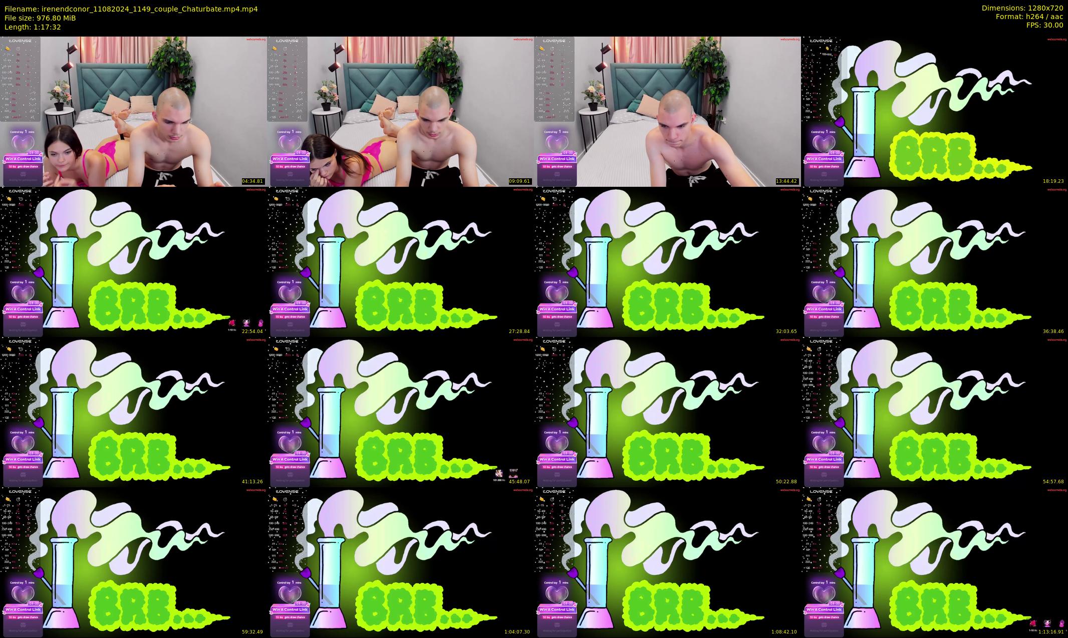 irenendconor — 78 minute Chaturbate couple cam show recording, 720p, Aug 11, 2024