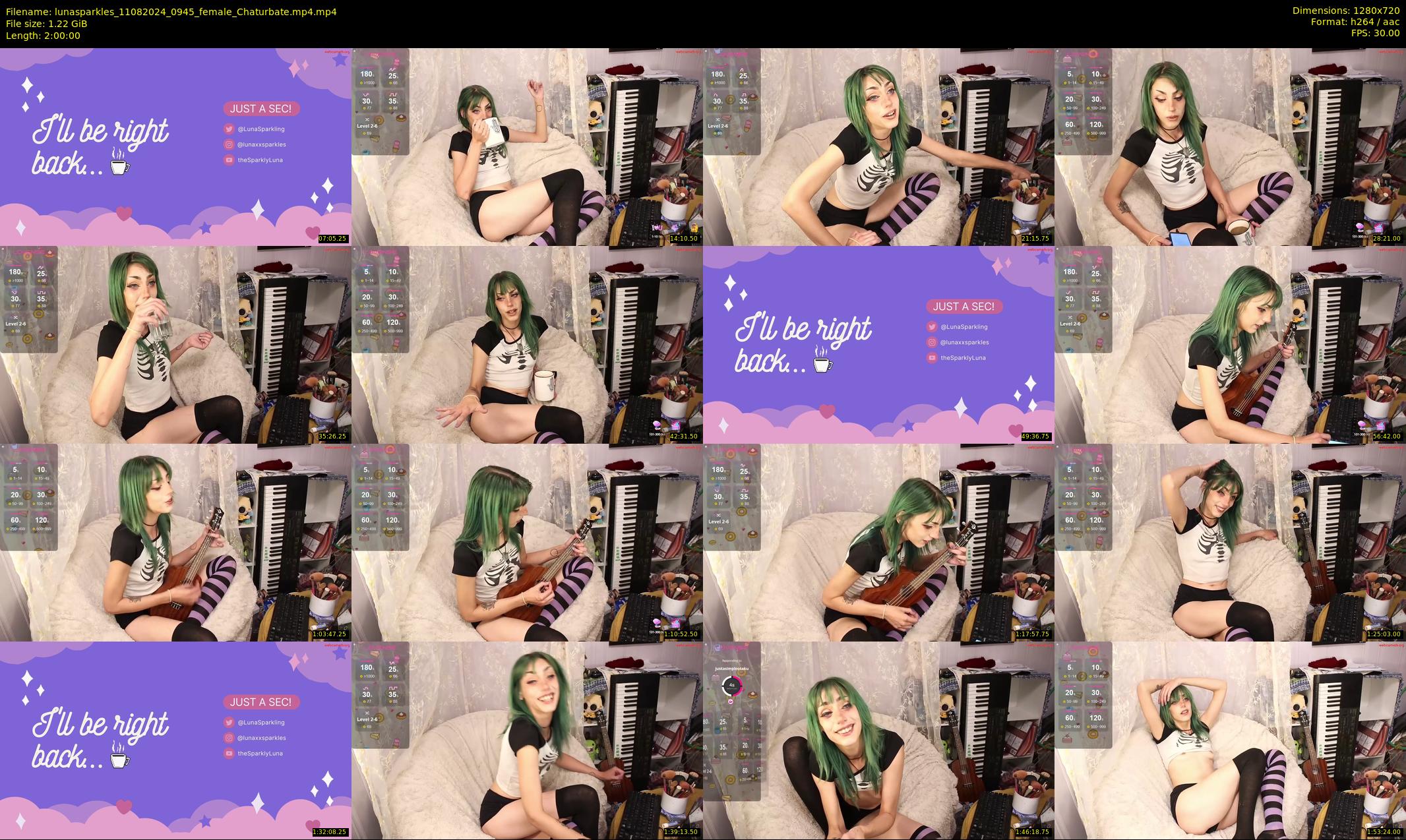 lunasparkles — 120 minute Chaturbate female cam show recording, 720p, Aug 11, 2024