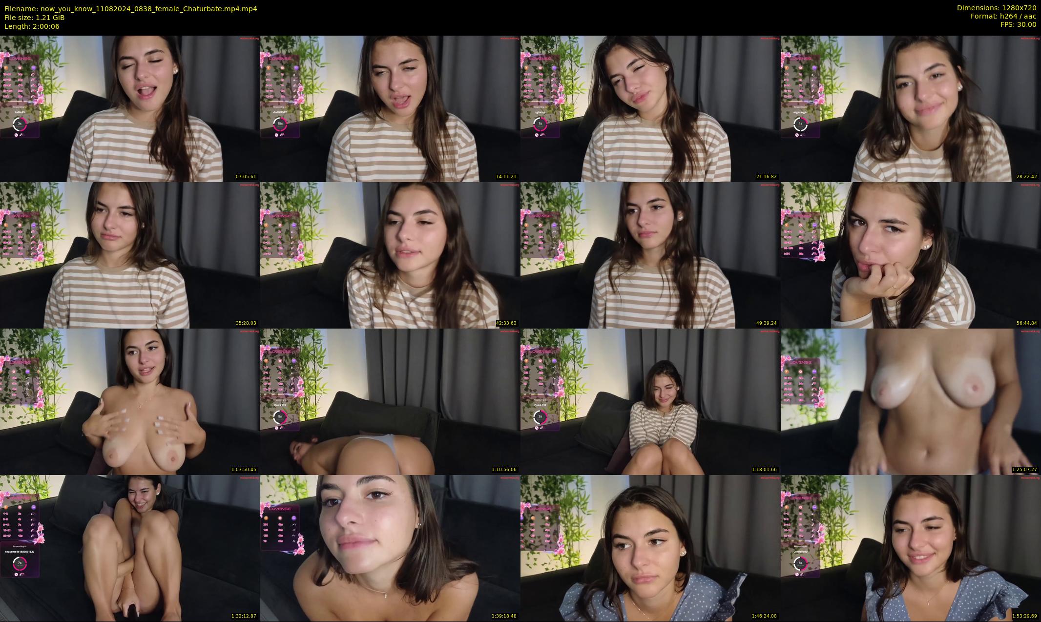 now_you_know — 121 minute Chaturbate female cam show recording, 720p, Aug 11, 2024