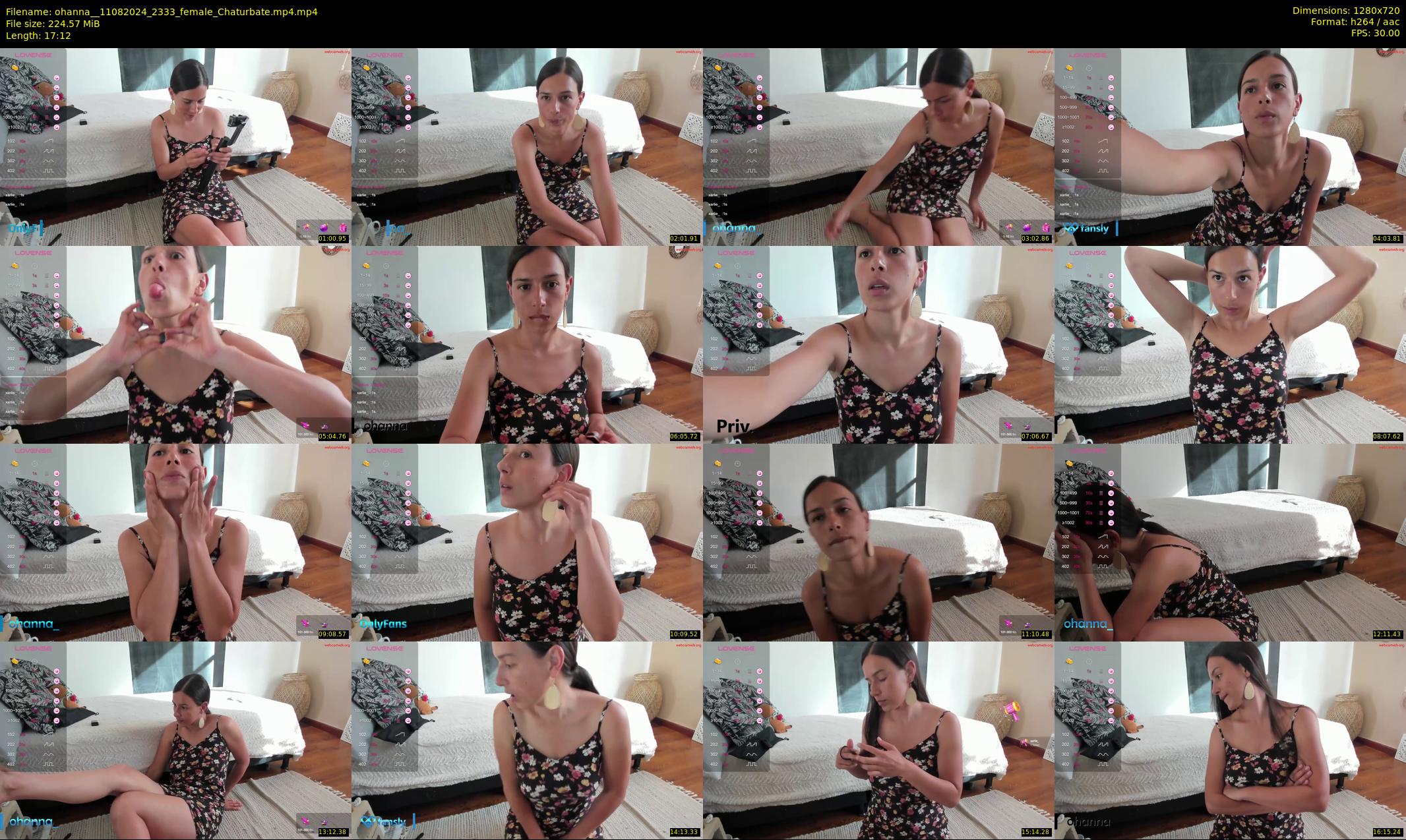 ohanna_ — 18 minute Chaturbate female cam show recording, 720p, Aug 11, 2024