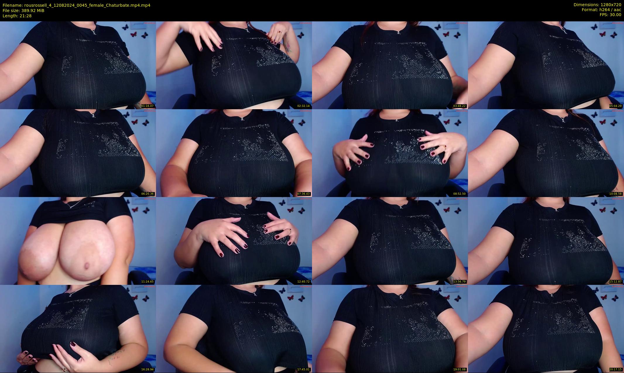 rousrossell_4 — 22 minute Chaturbate female cam show recording, 720p, Aug 12, 2024
