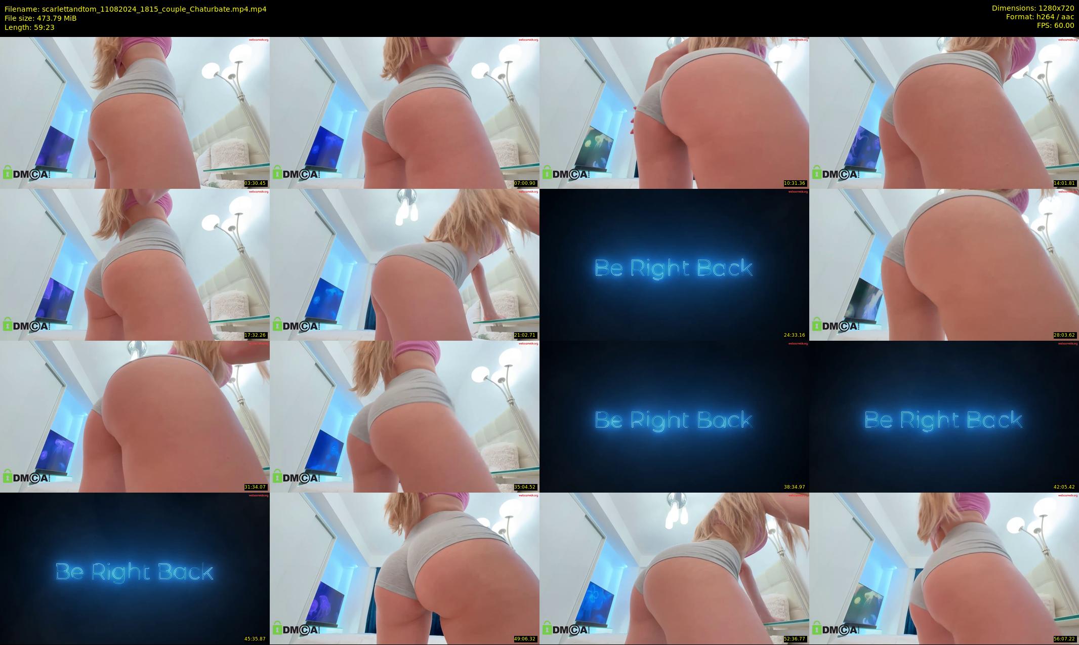 scarlettandtom — 60 minute Chaturbate couple cam show recording, 720p, Aug 11, 2024