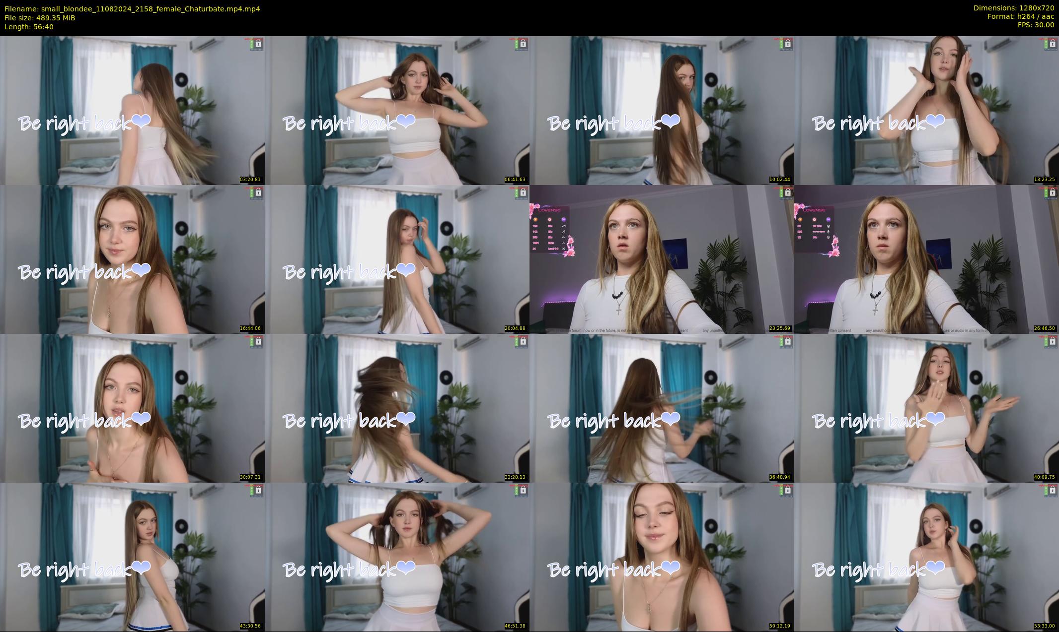 small_blondee — 57 minute Chaturbate female cam show recording, 720p, Aug 11, 2024