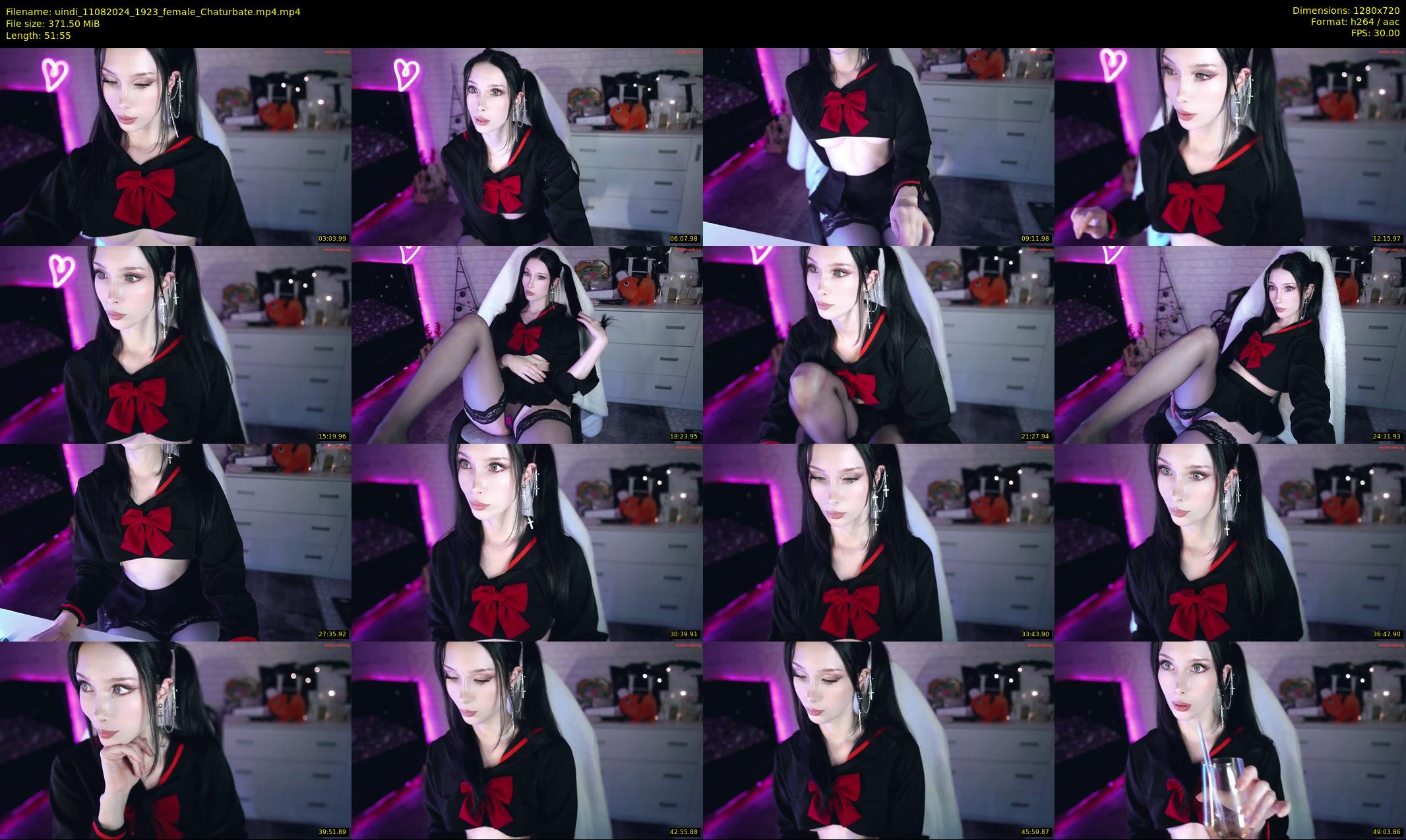 uindi — 52 minute Chaturbate female cam show recording, 720p, Aug 11, 2024