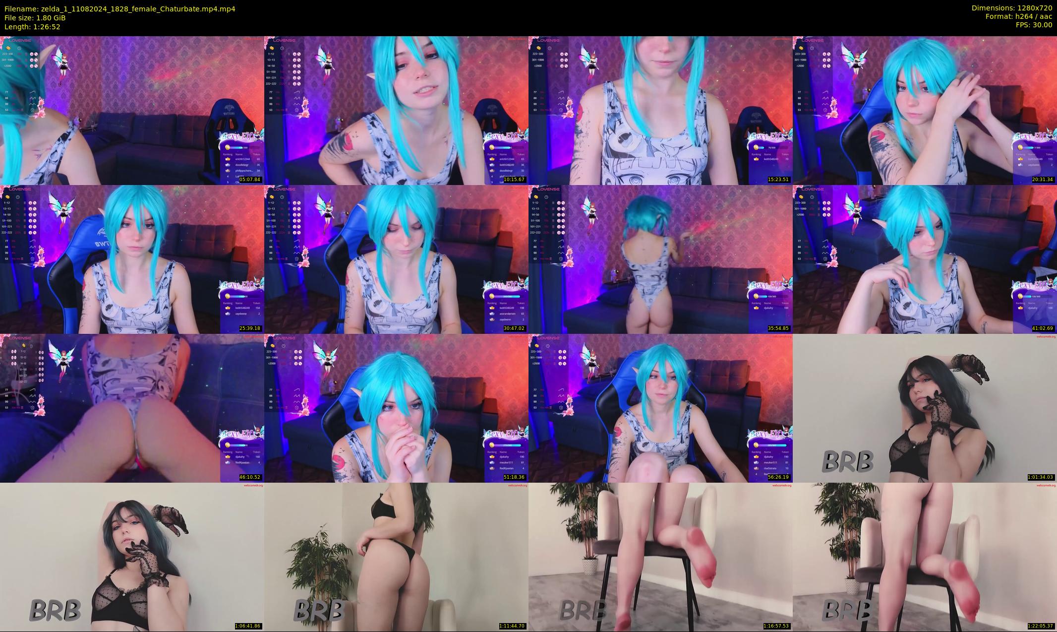 zelda_1 — 87 minute Chaturbate female cam show recording, 720p, Aug 11, 2024