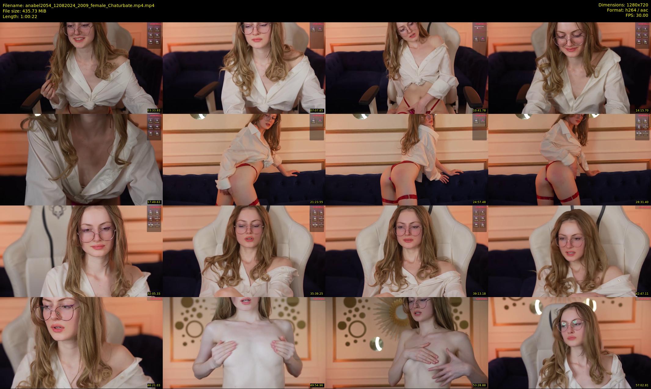 anabel2054 — 61 minute Chaturbate female cam show recording, 720p, Aug 12, 2024
