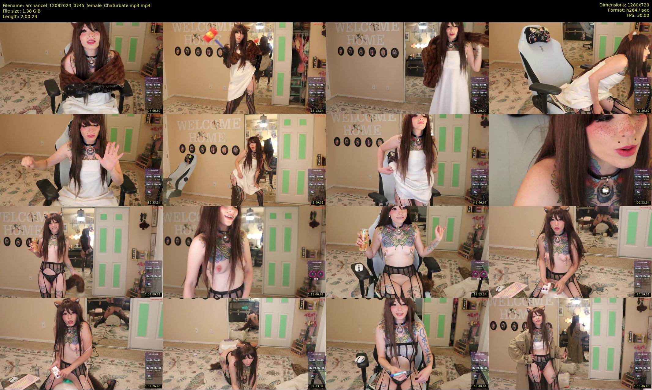 archancel — 121 minute Chaturbate female cam show recording, 720p, Aug 12, 2024
