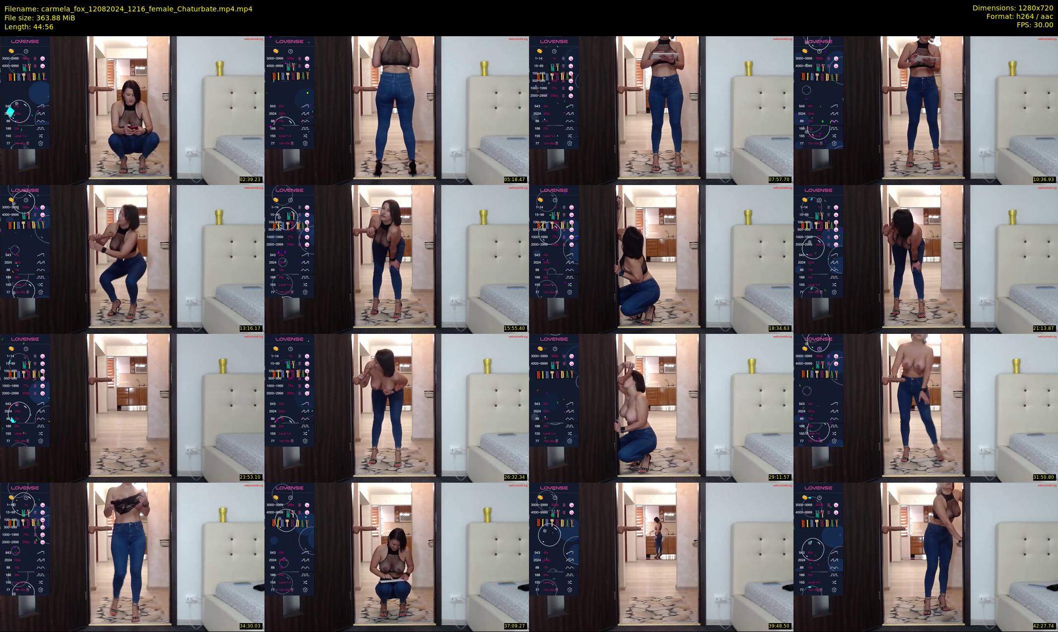 carmela_fox — 45 minute Chaturbate female cam show recording, 720p, Aug 12, 2024