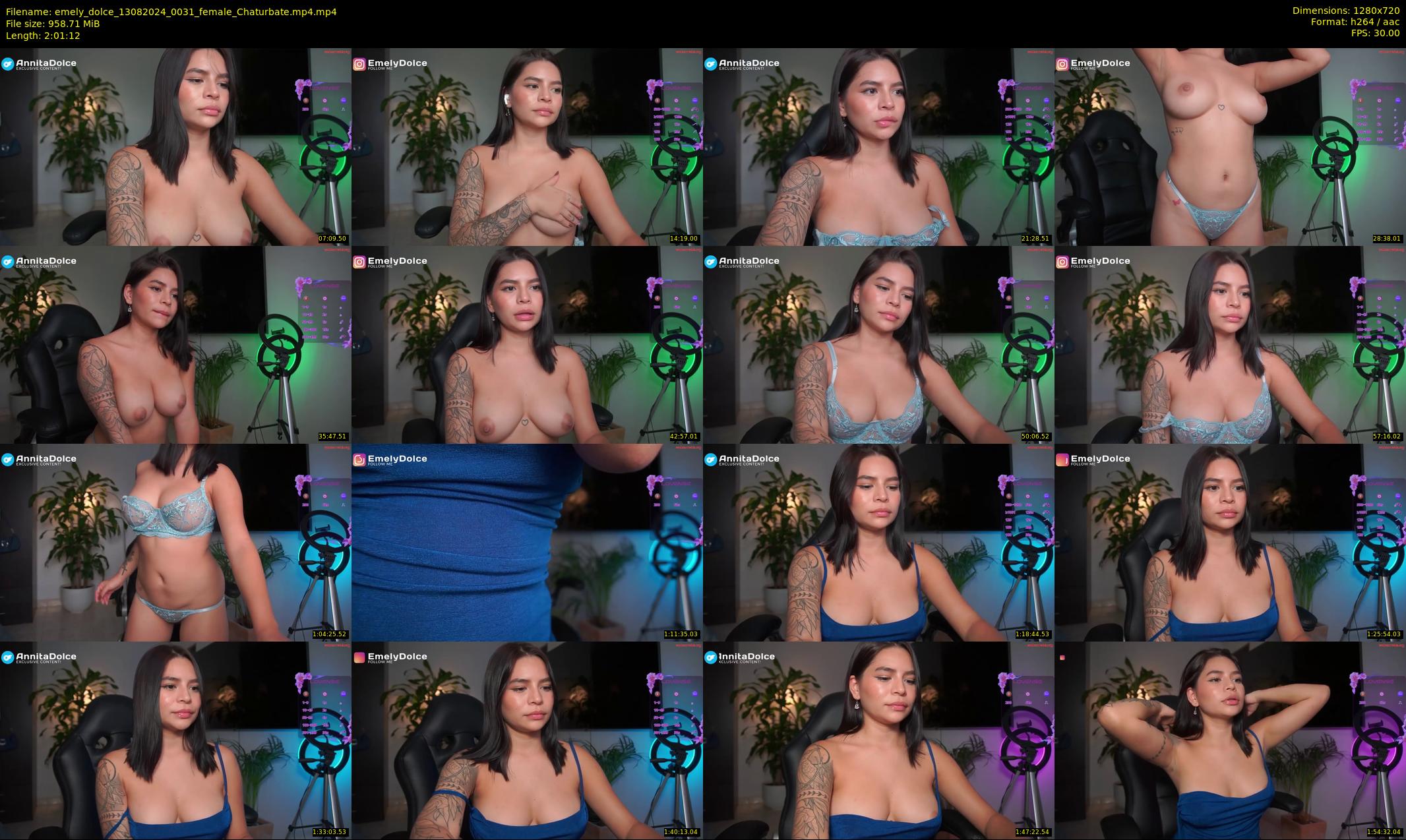 emely_dolce — 122 minute Chaturbate female cam show recording, 720p, Aug 13, 2024