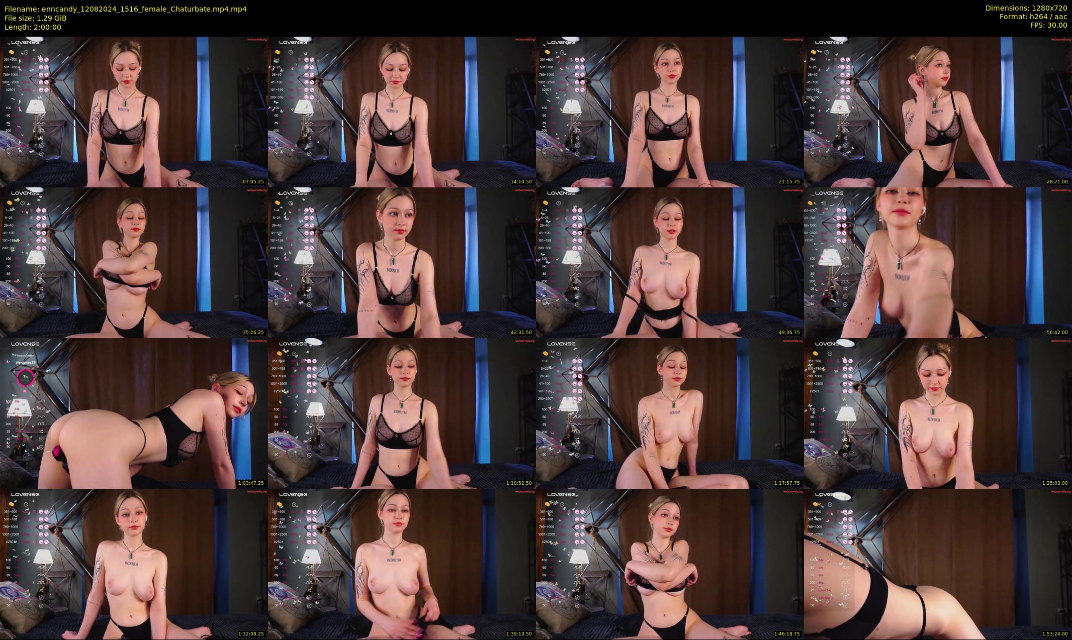 enncandy — 120 minute Chaturbate female cam show recording, 720p, Aug 12, 2024