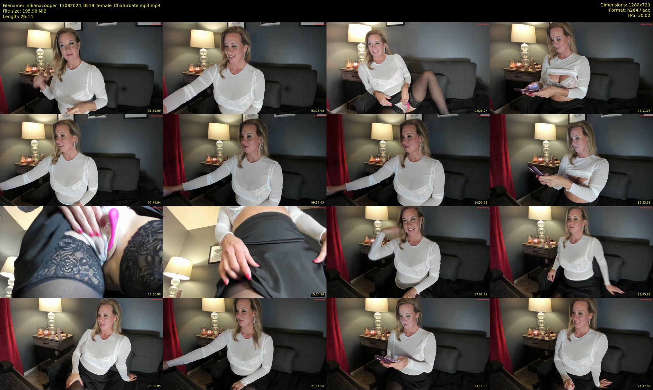 indianacooper — 27 minute Chaturbate female cam show recording, 720p, Aug 13, 2024