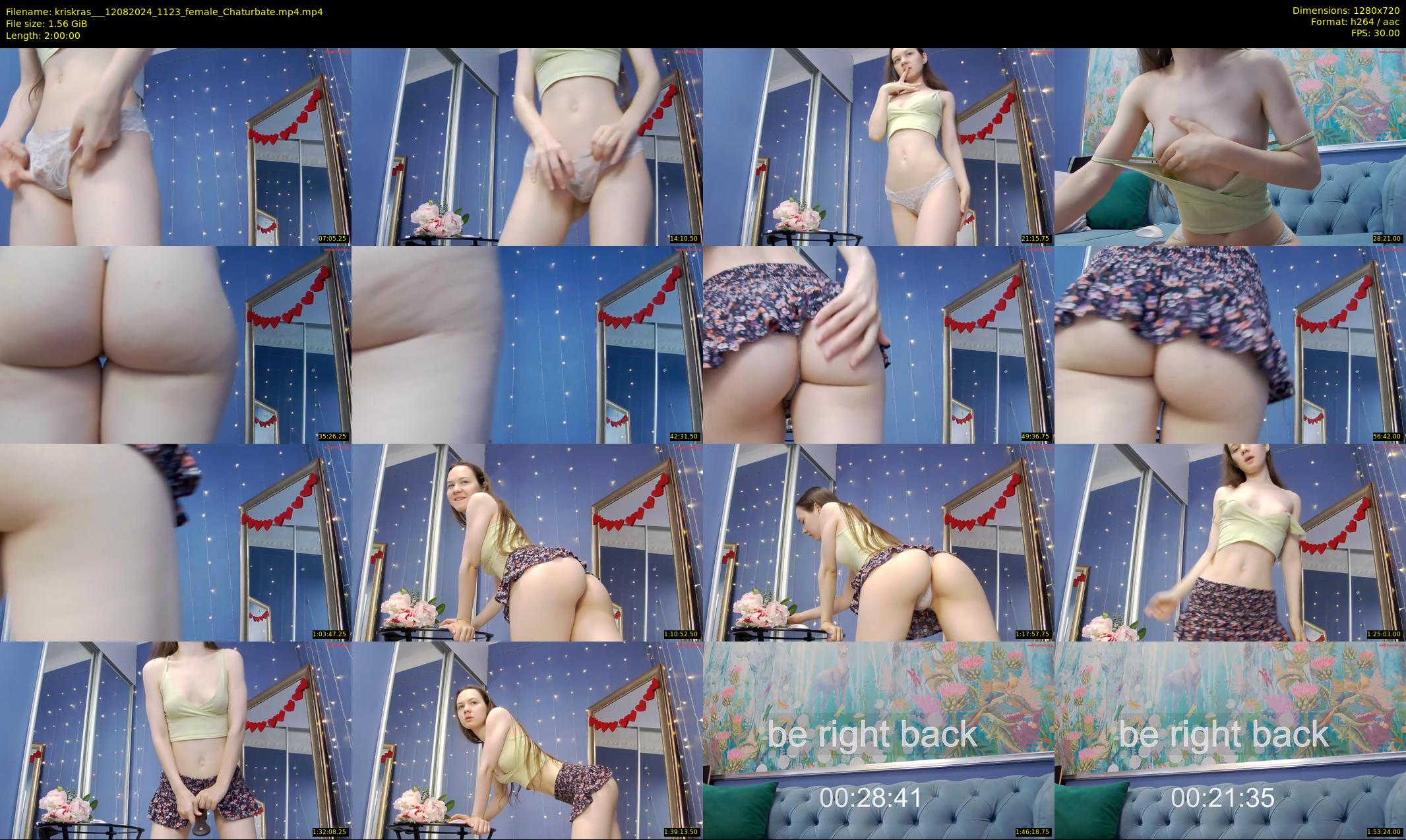 kriskras__ — 120 minute Chaturbate female cam show recording, 720p, Aug 12, 2024