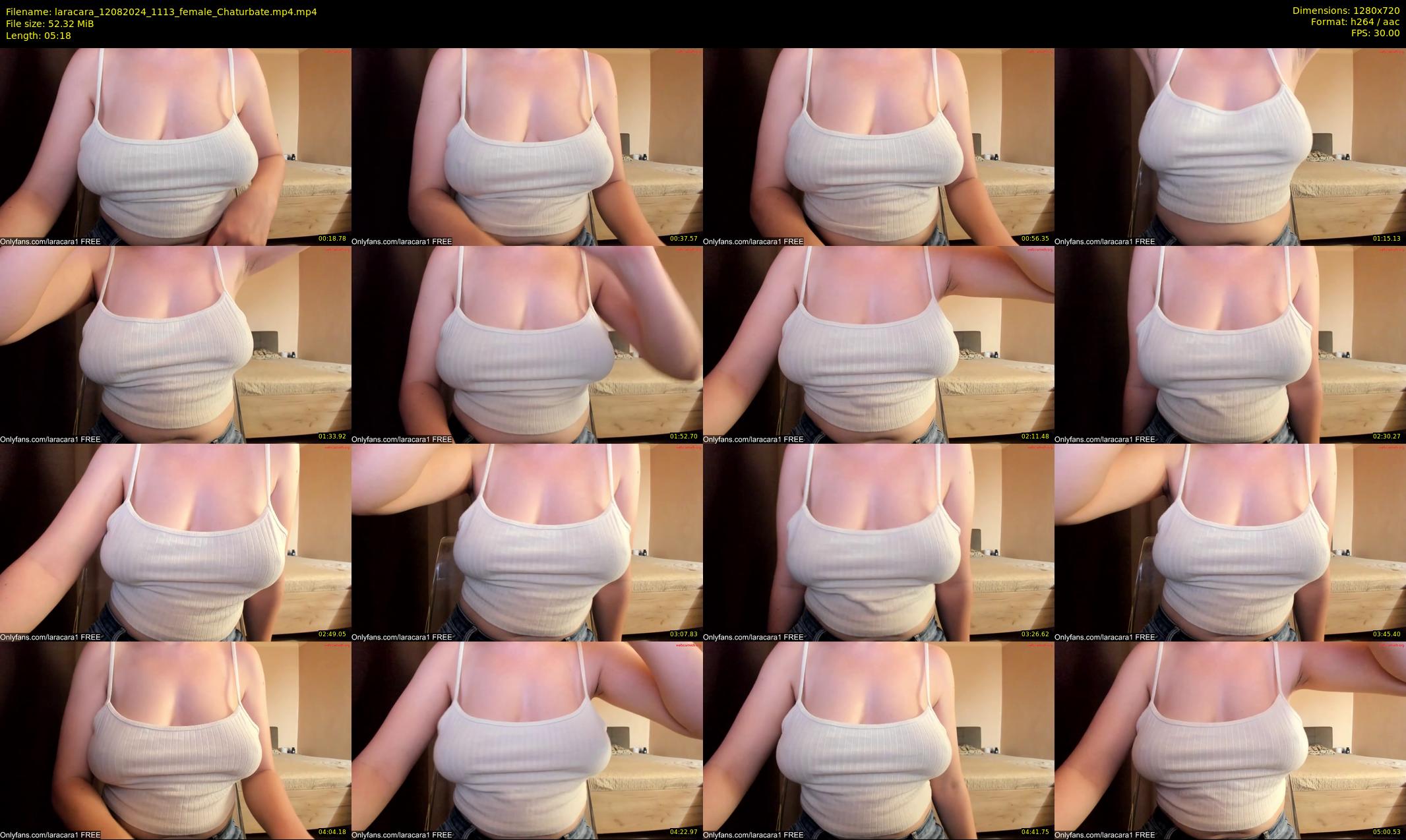 laracara — 6 minute Chaturbate female cam show recording, 720p, Aug 12, 2024