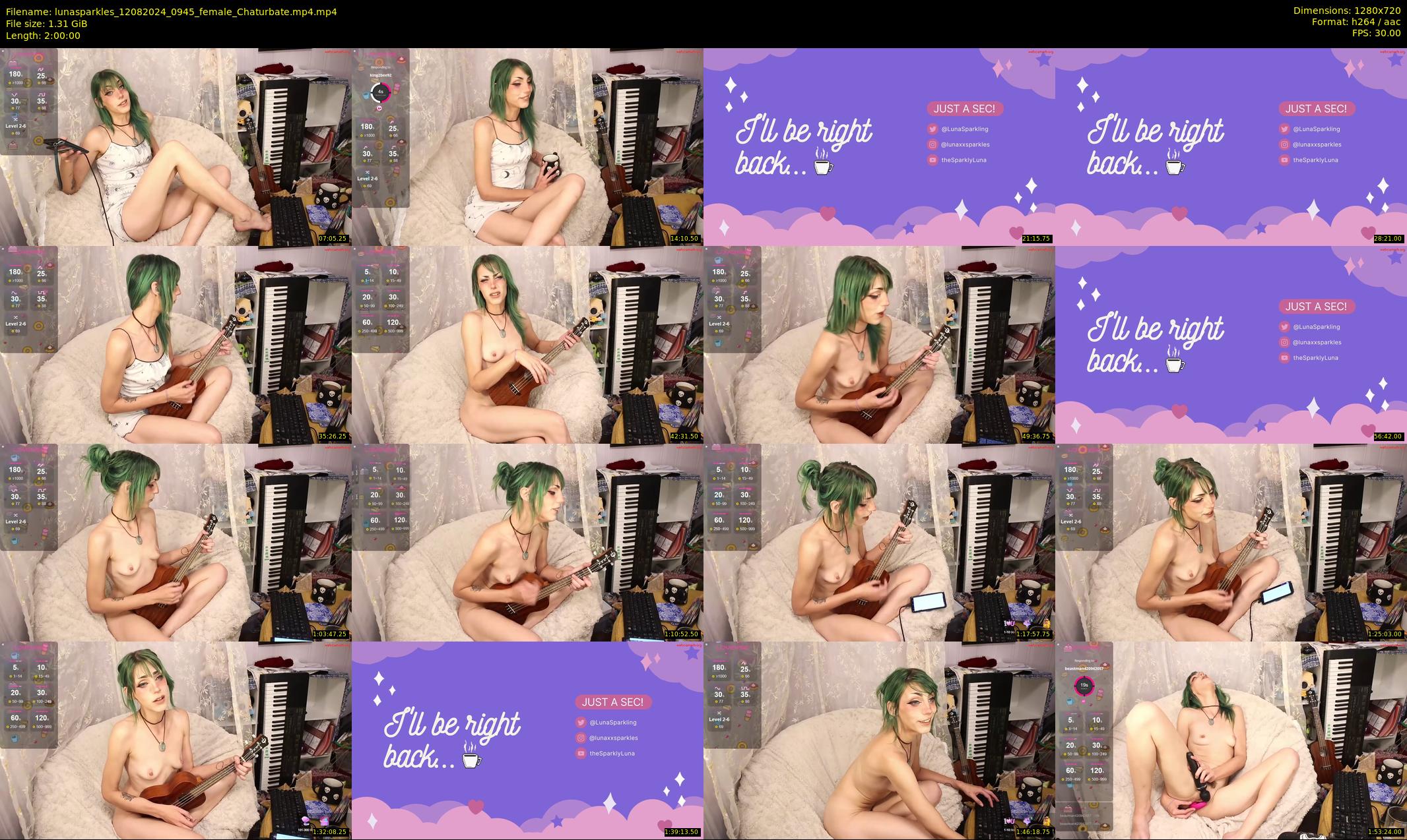 lunasparkles — 120 minute Chaturbate female cam show recording, 720p, Aug 12, 2024