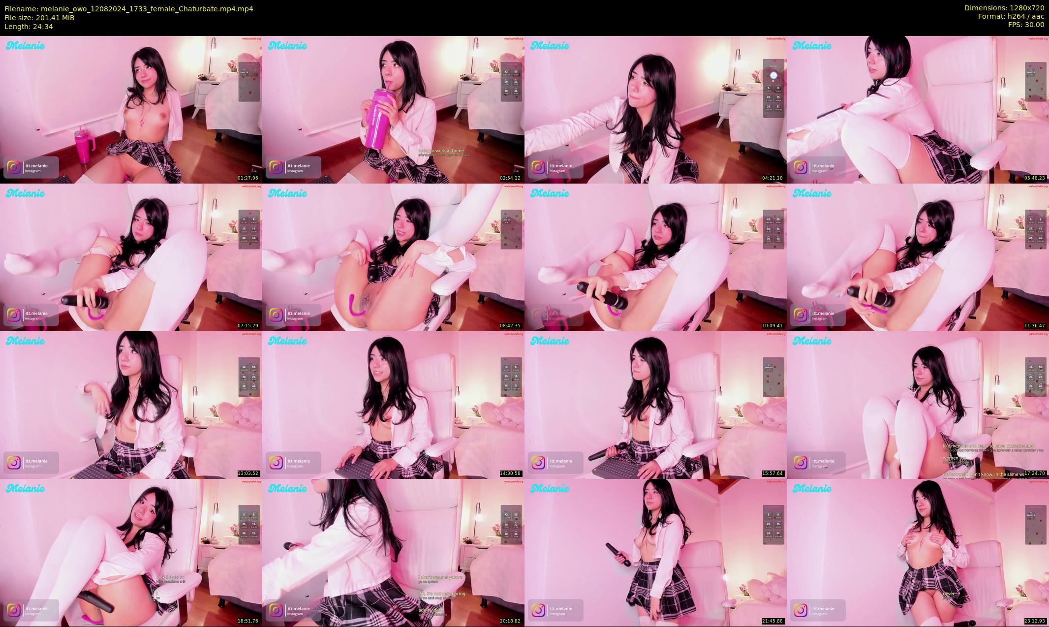 melanie_owo — 25 minute Chaturbate female cam show recording, 720p, Aug 12, 2024