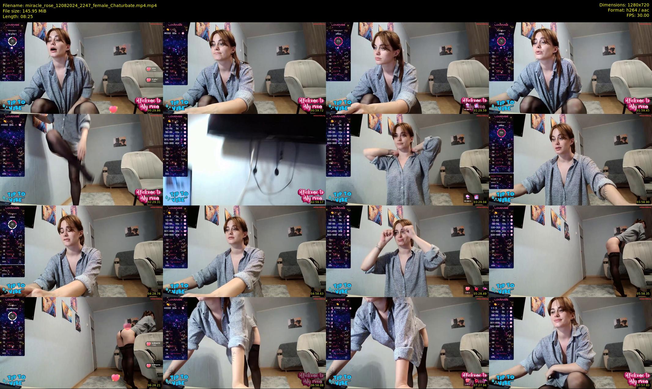 miracle_rose — 9 minute Chaturbate female cam show recording, 720p, Aug 12, 2024