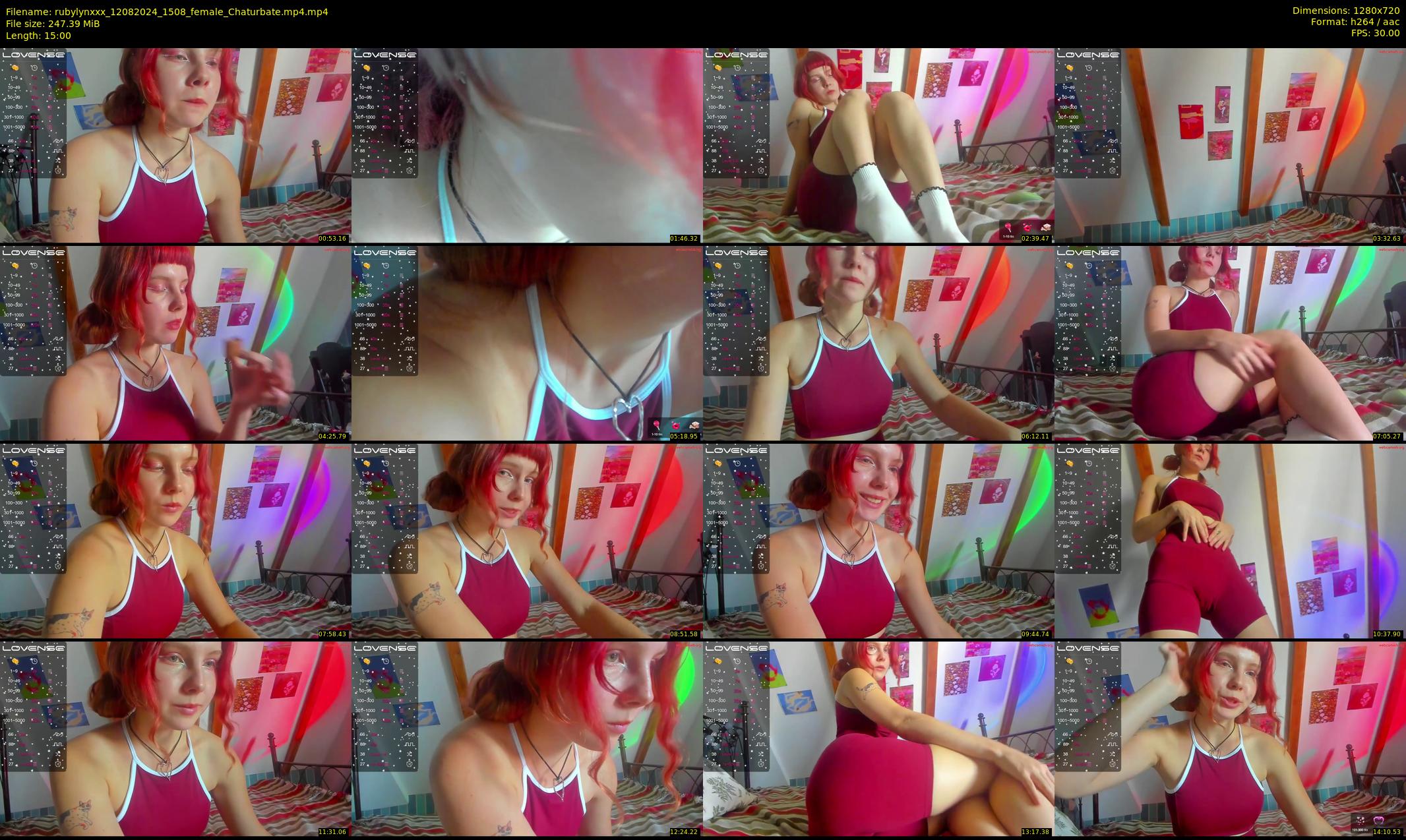 rubylynxxx — 15 minute Chaturbate female cam show recording, 720p, Aug 12, 2024