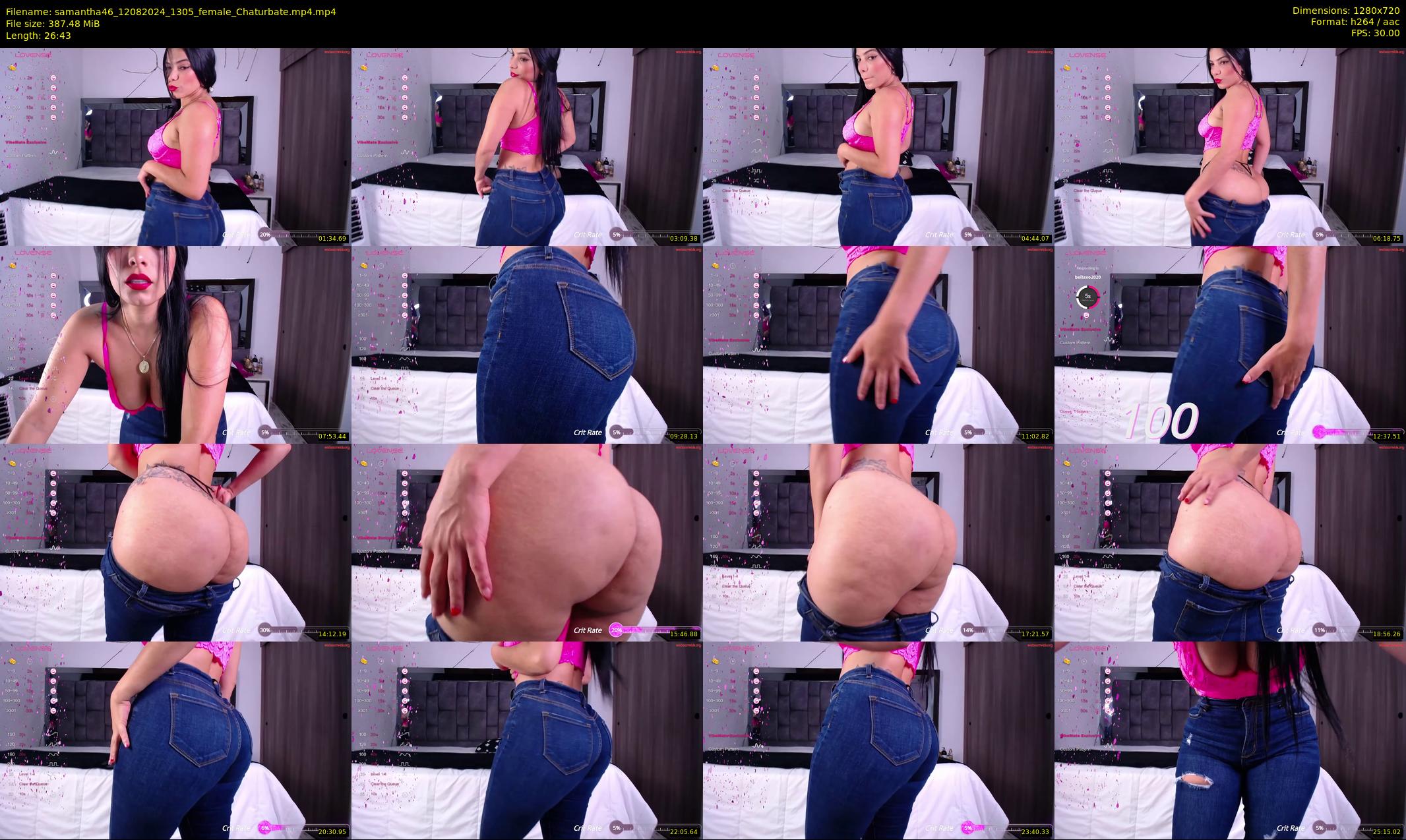 samantha46 — 27 minute Chaturbate female cam show recording, 720p, Aug 12, 2024