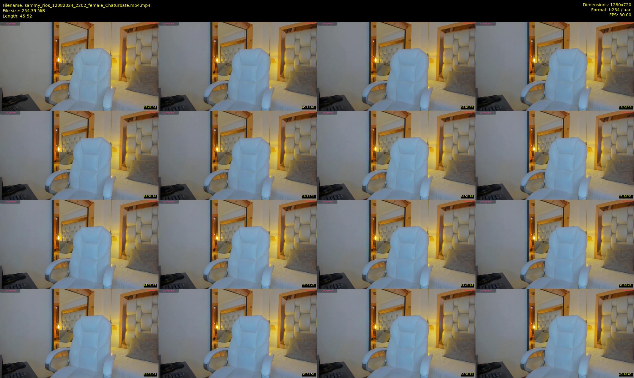 sammy_rios — 46 minute Chaturbate female cam show recording, 720p, Aug 12, 2024