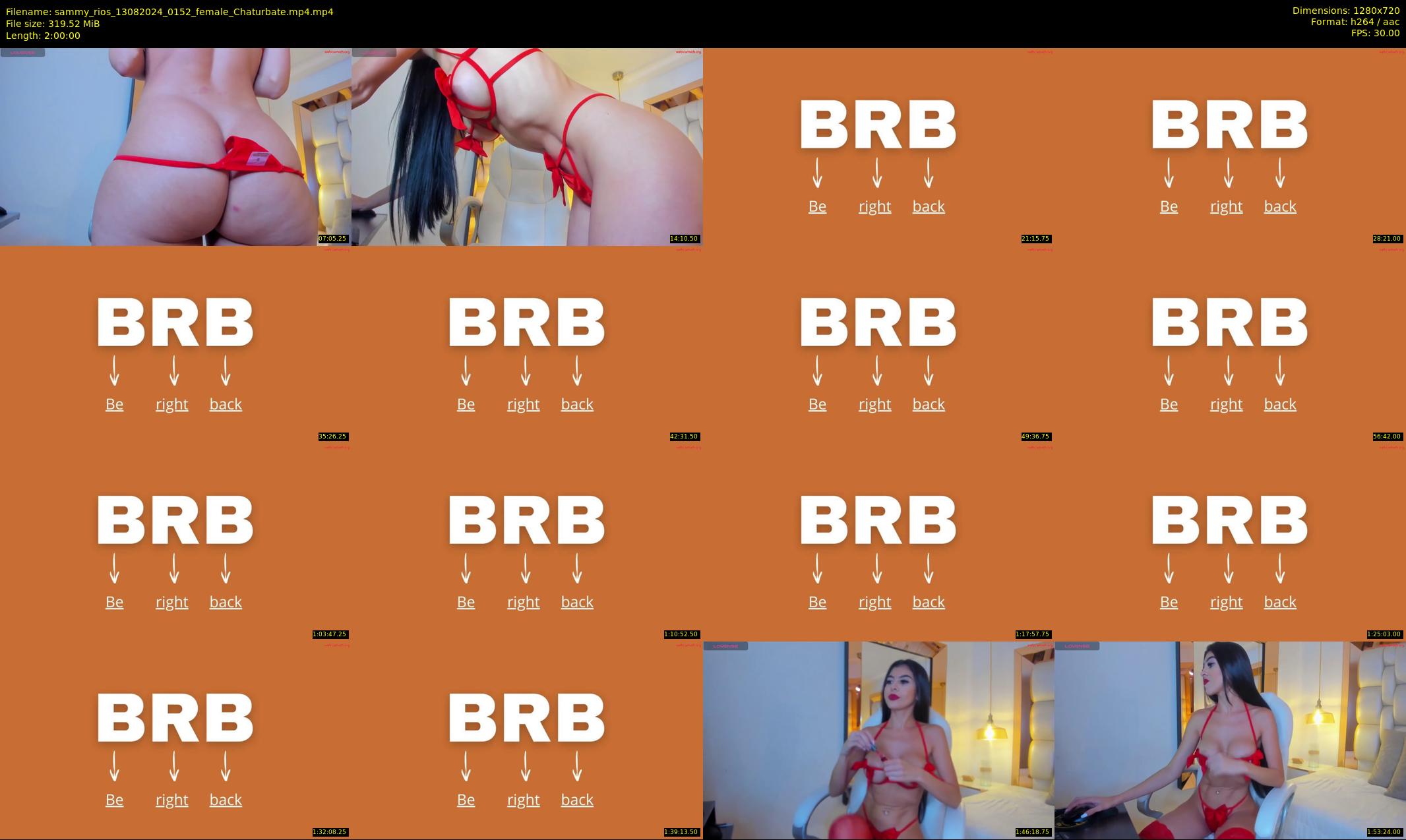 sammy_rios — 120 minute Chaturbate female cam show recording, 720p, Aug 13, 2024