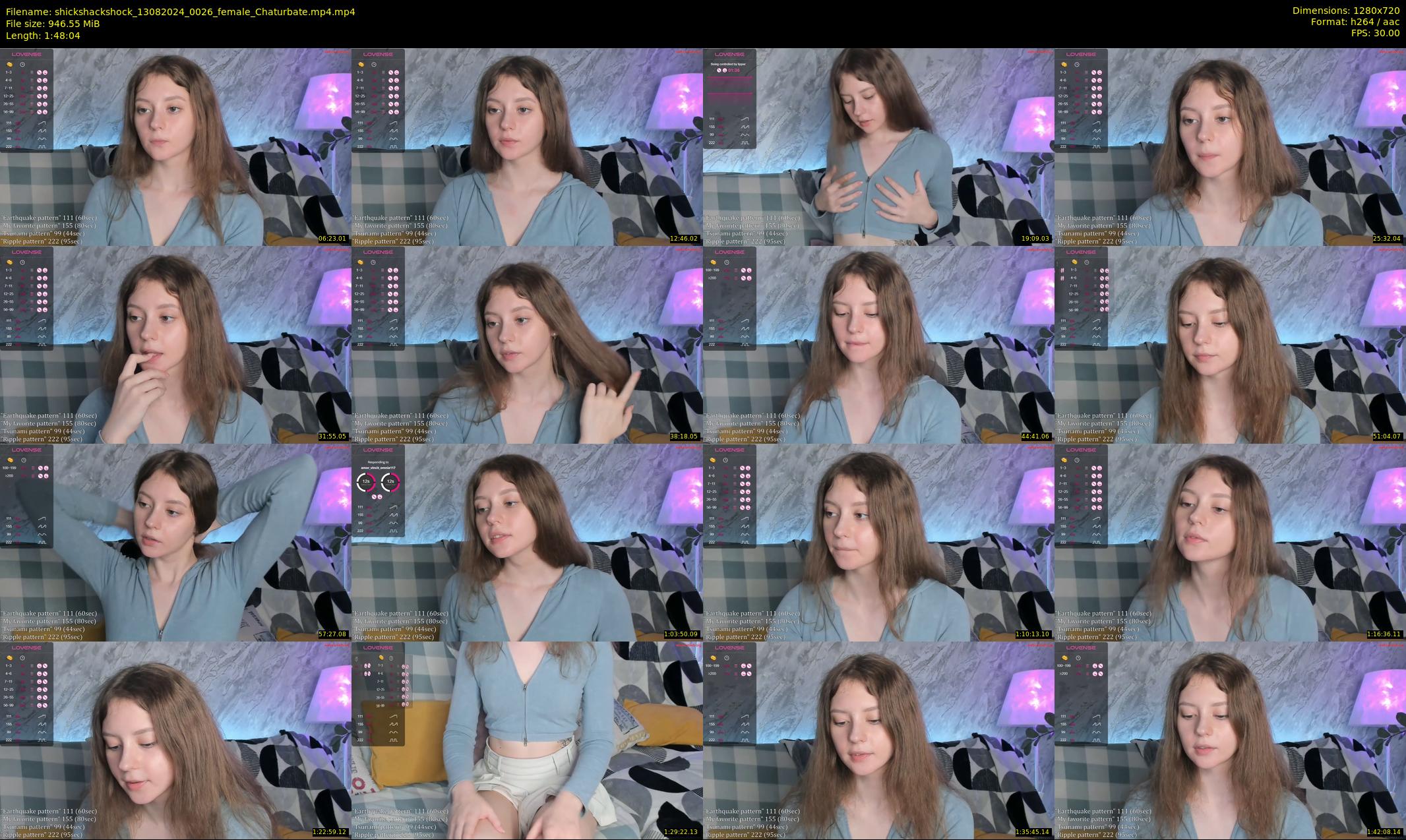 shickshackshock — 109 minute Chaturbate female cam show recording, 720p, Aug 13, 2024