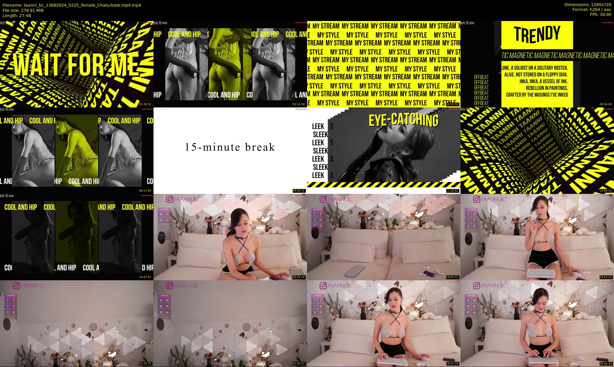 taanni_bc — 28 minute Chaturbate female cam show recording, 720p, Aug 13, 2024