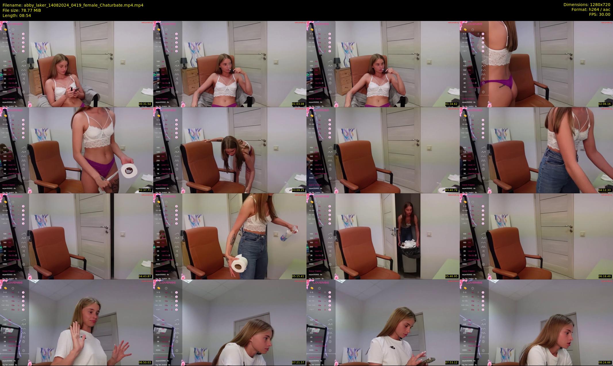 abby_laker — 9 minute Chaturbate female cam show recording, 720p, Aug 14, 2024