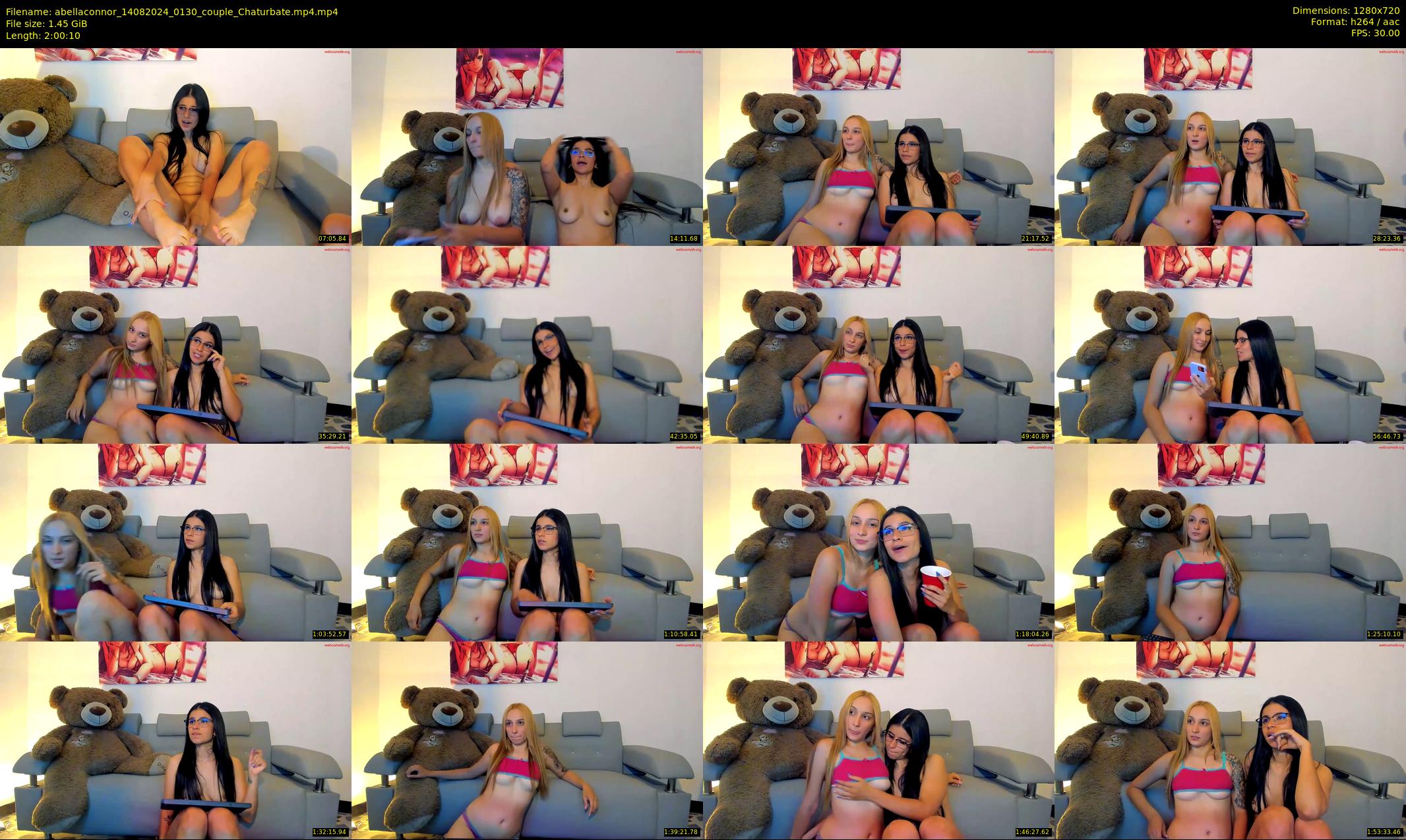 abellaconnor — 121 minute Chaturbate couple cam show recording, 720p, Aug 14, 2024