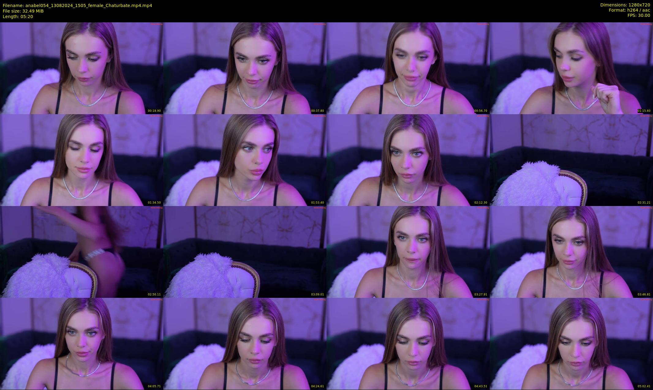 anabel054 — 6 minute Chaturbate female cam show recording, 720p, Aug 13, 2024