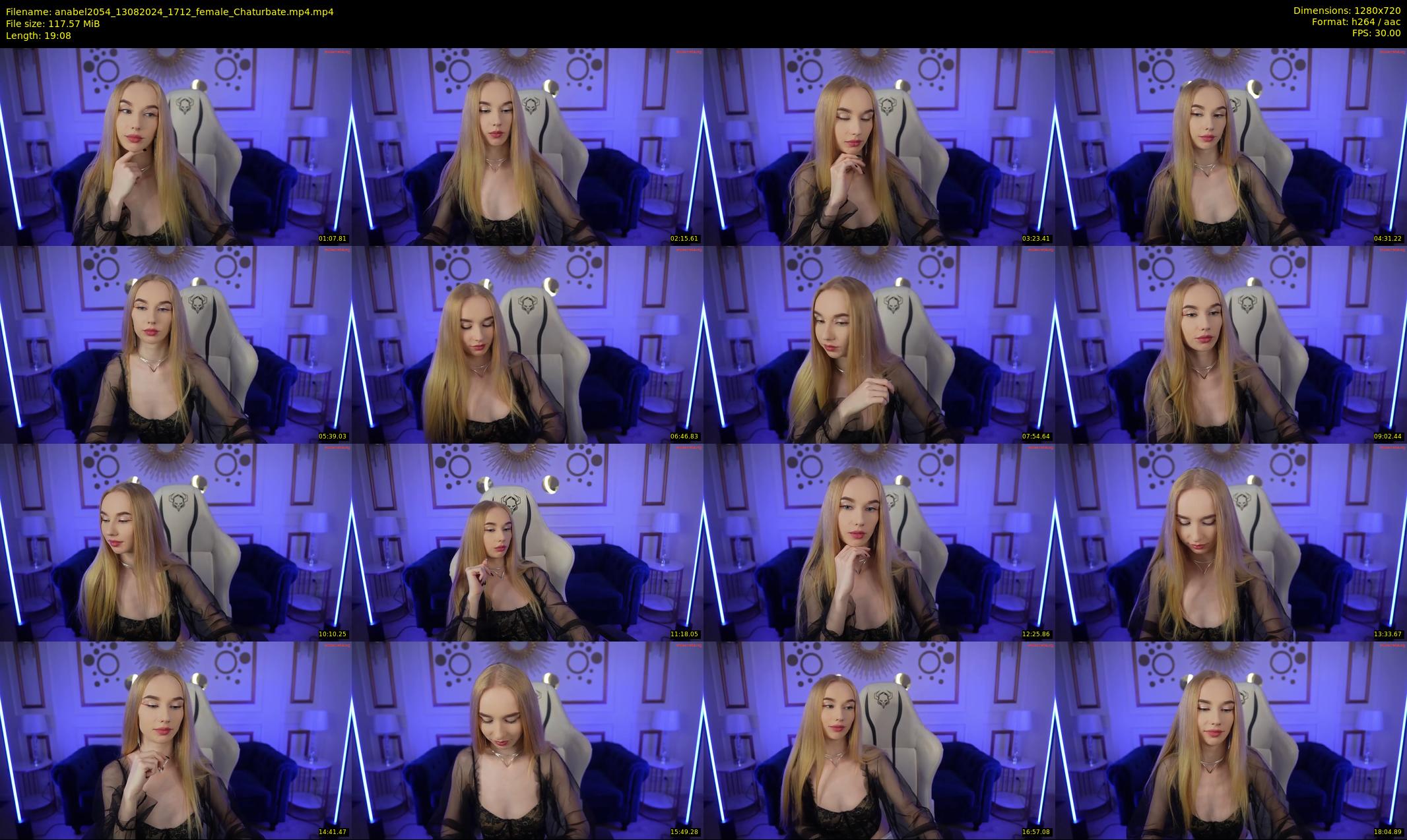 anabel2054 — 20 minute Chaturbate female cam show recording, 720p, Aug 13, 2024