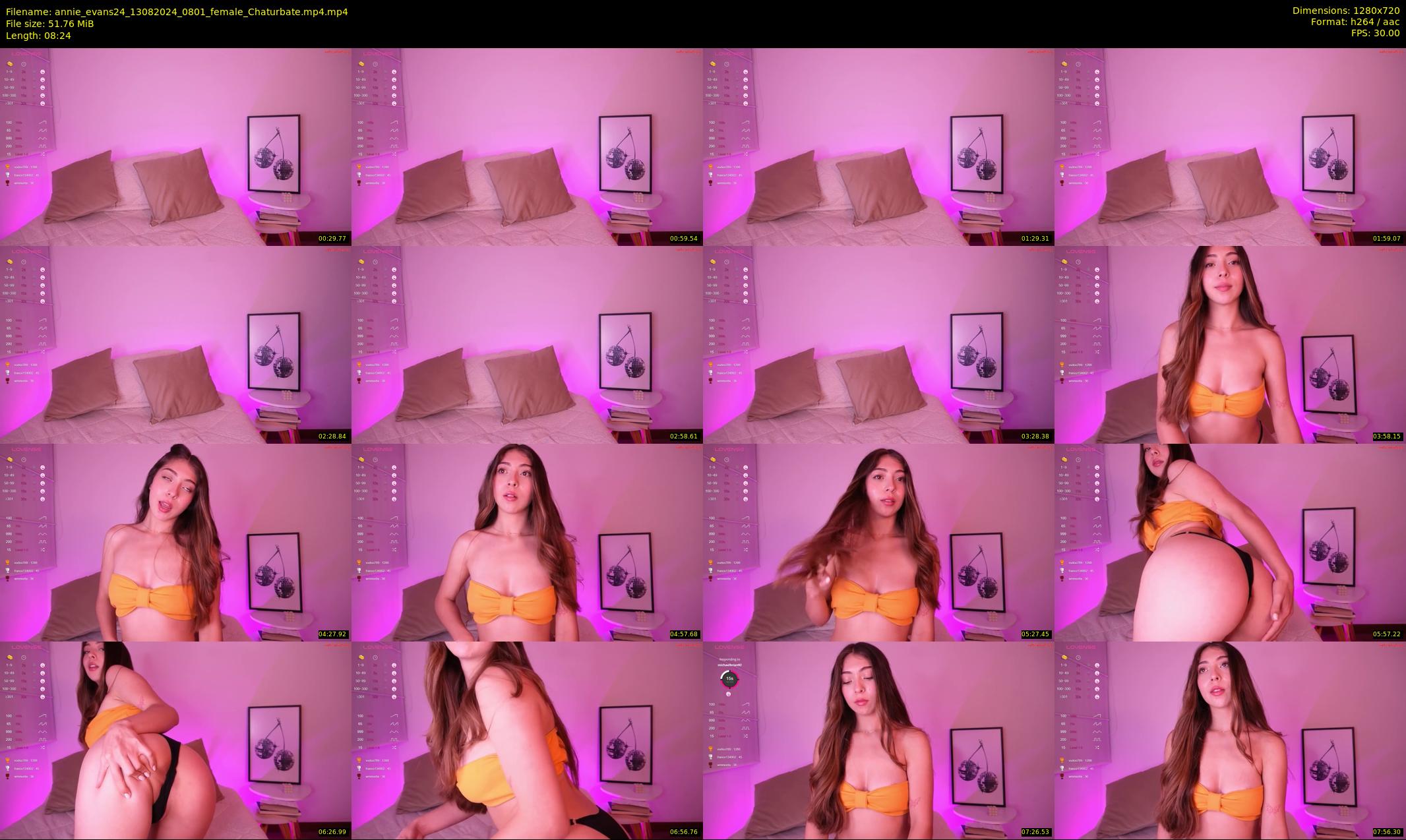 annie_evans24 — 9 minute Chaturbate female cam show recording, 720p, Aug 13, 2024