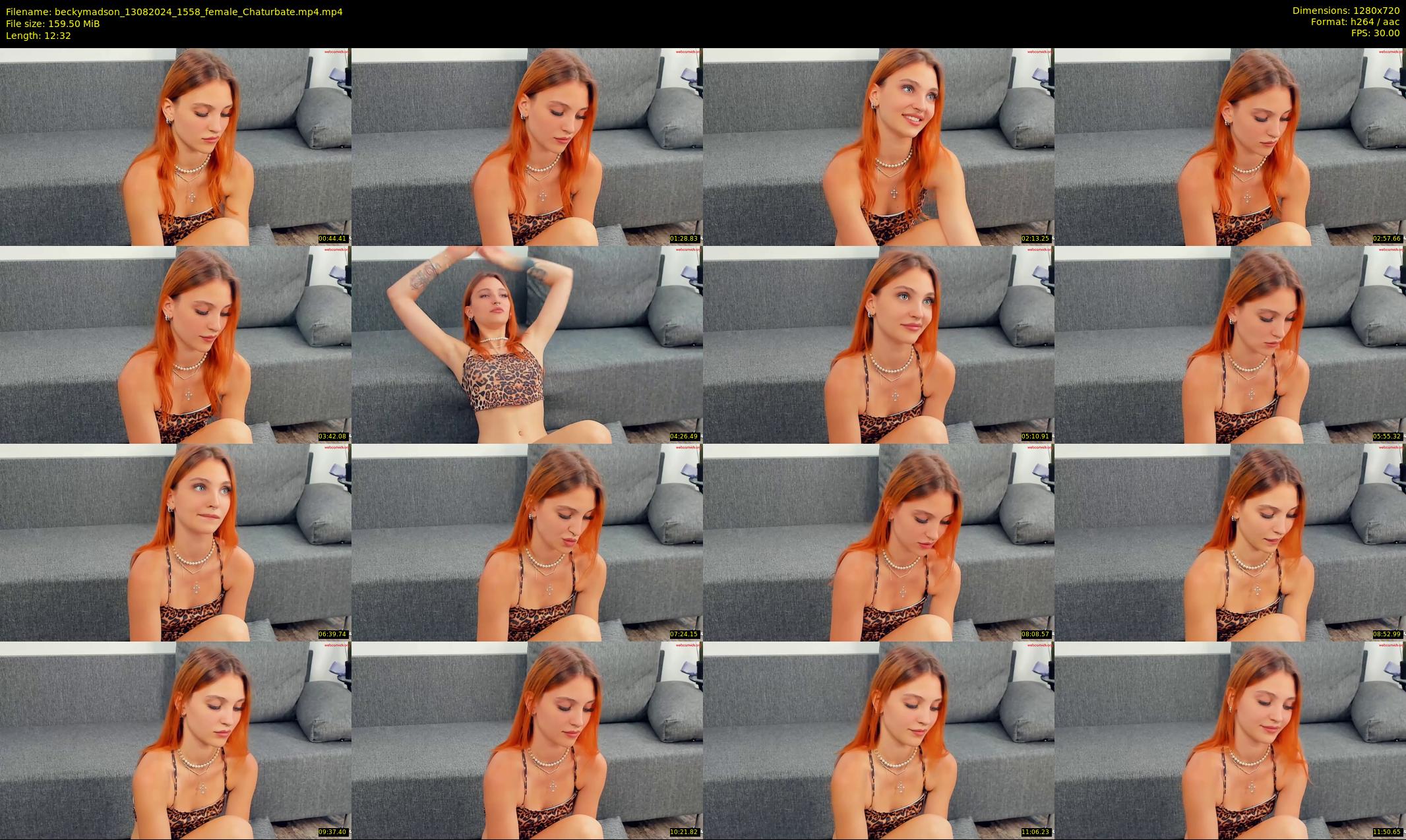 beckymadson — 13 minute Chaturbate female cam show recording, 720p, Aug 13, 2024