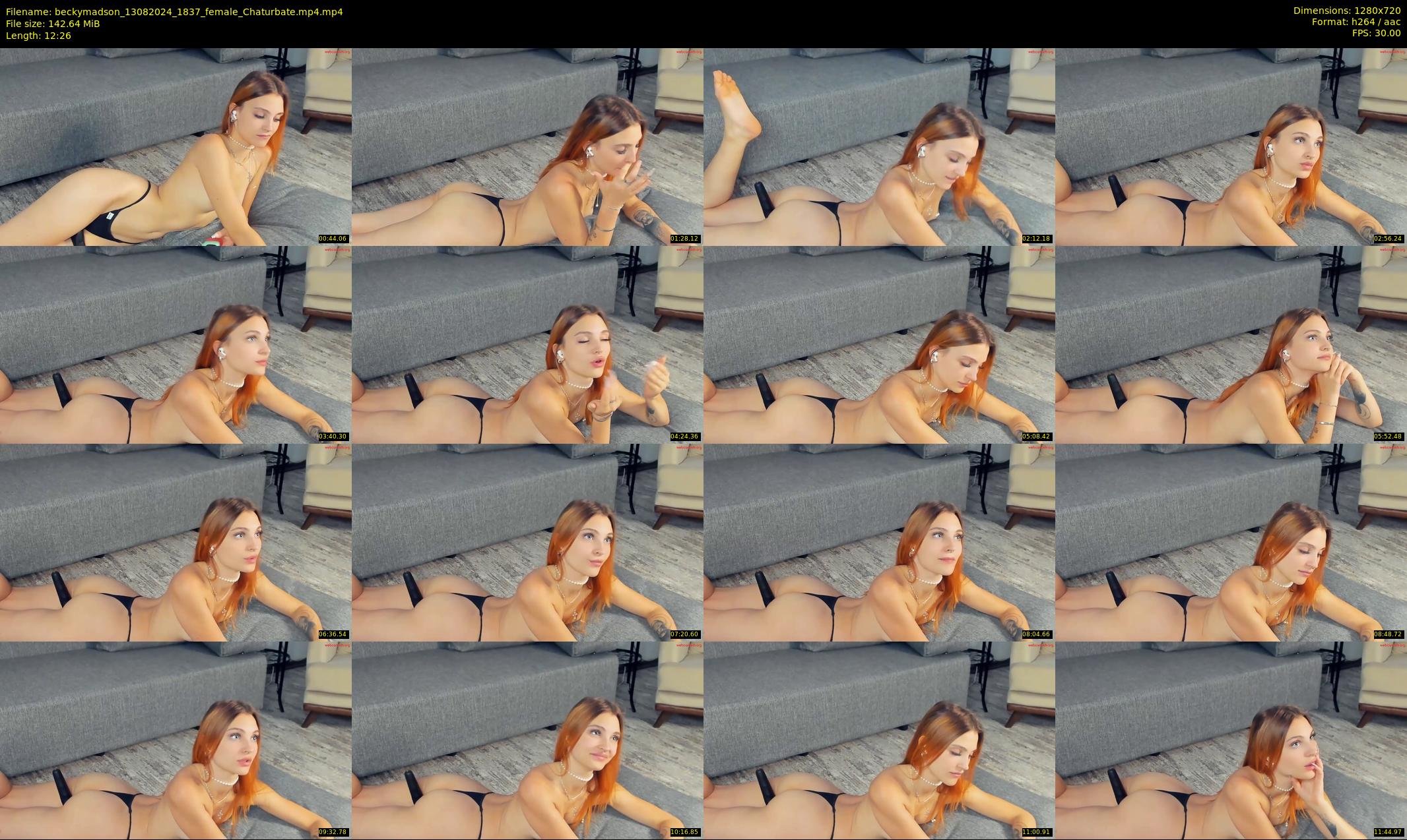 beckymadson — 13 minute Chaturbate female cam show recording, 720p, Aug 13, 2024