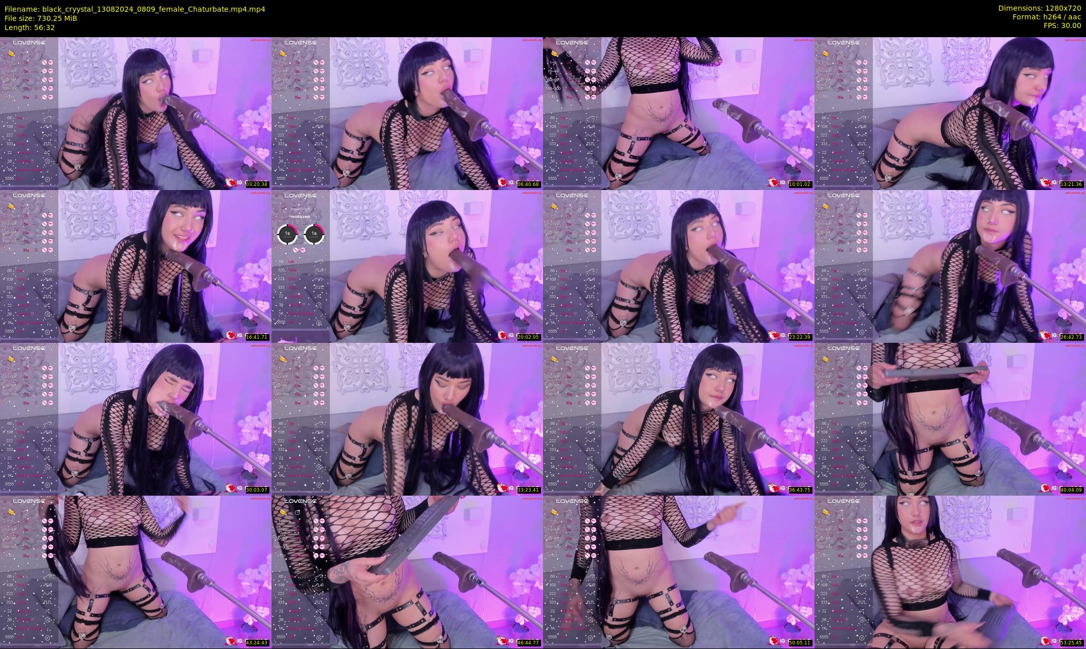 black_cryystal — 57 minute Chaturbate female cam show recording, 720p, Aug 13, 2024