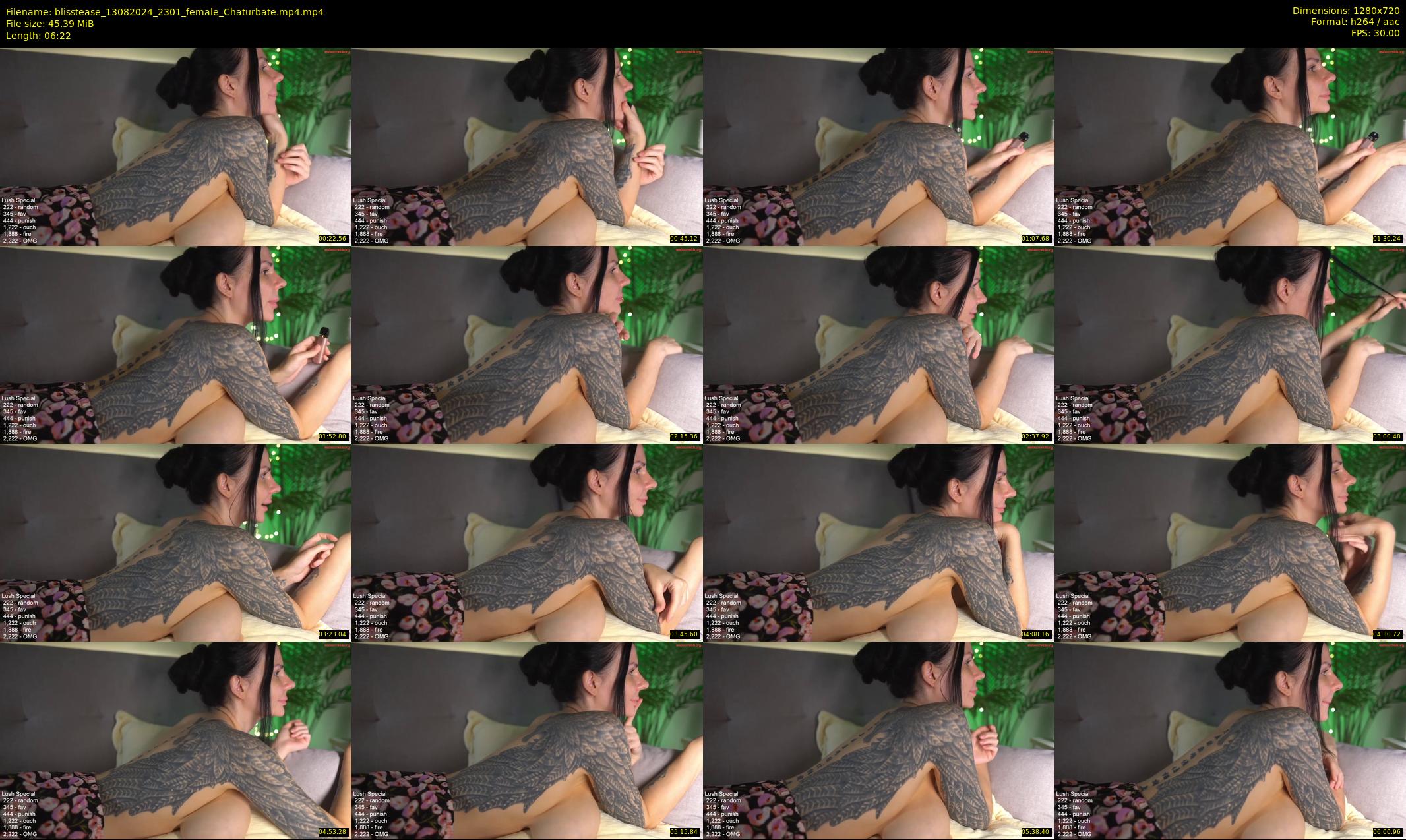 blisstease — 7 minute Chaturbate female cam show recording, 720p, Aug 13, 2024