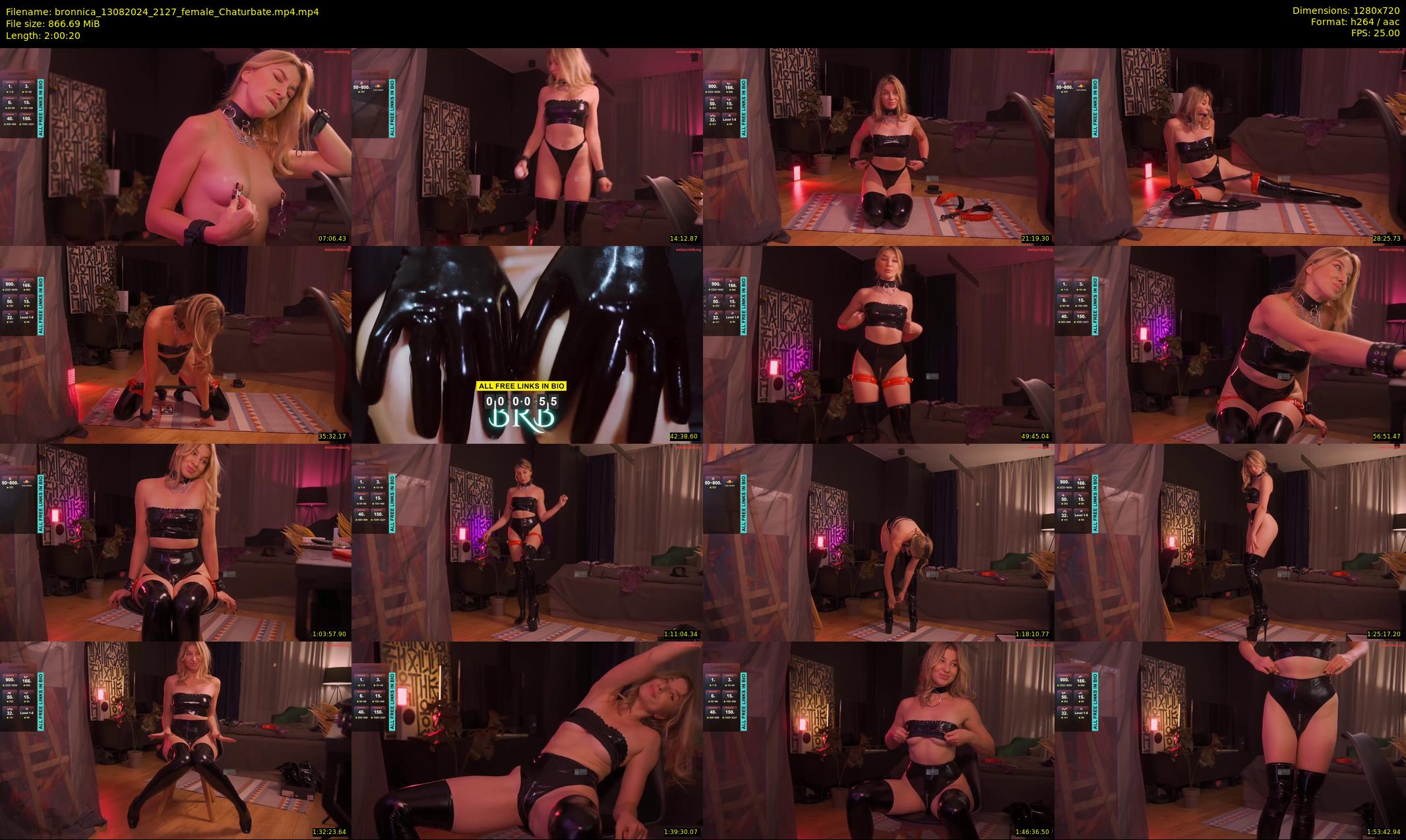 bronnica — 121 minute Chaturbate female cam show recording, 720p, Aug 13, 2024