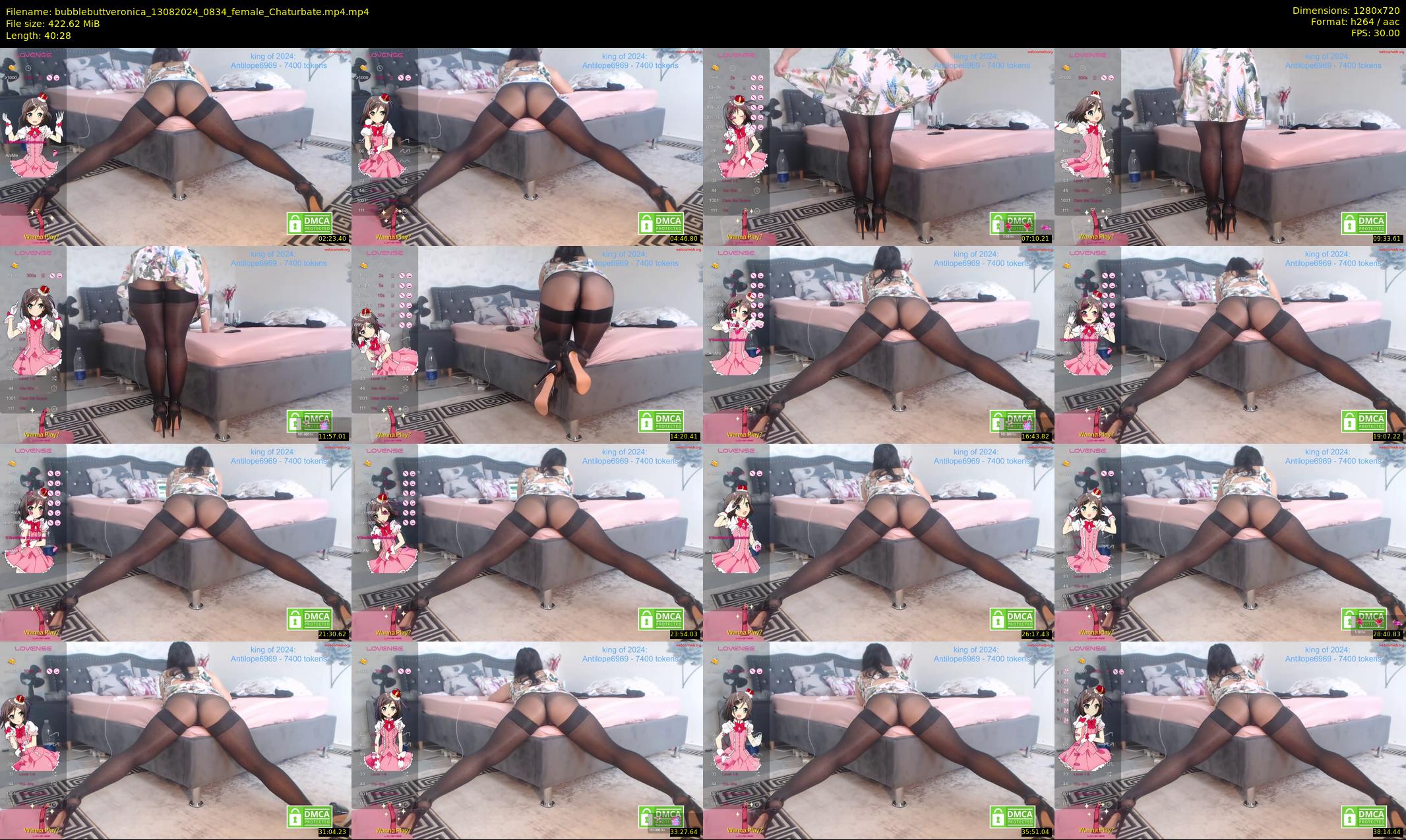 bubblebuttveronica — 41 minute Chaturbate female cam show recording, 720p, Aug 13, 2024