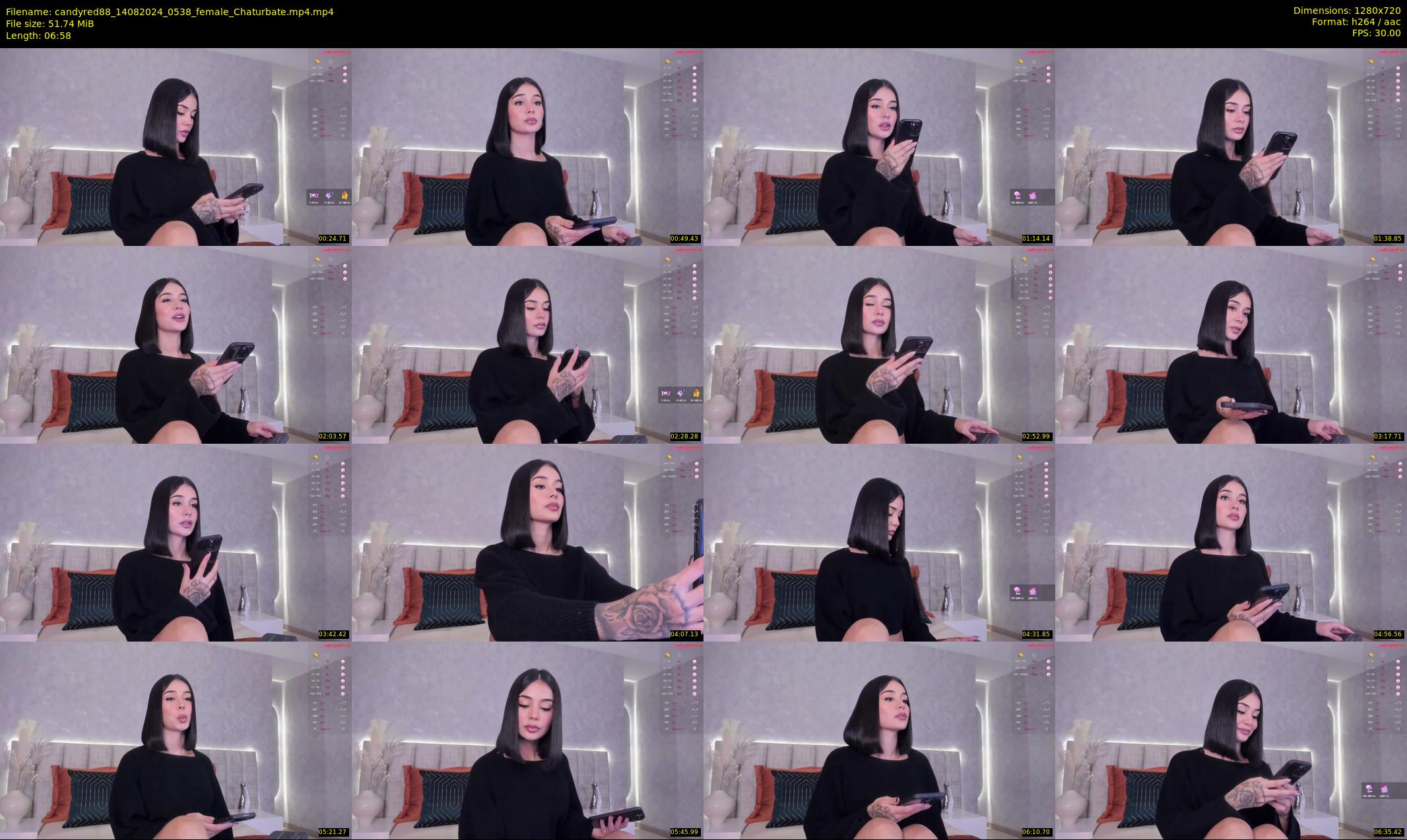 candyred88 — 7 minute Chaturbate female cam show recording, 720p, Aug 14, 2024