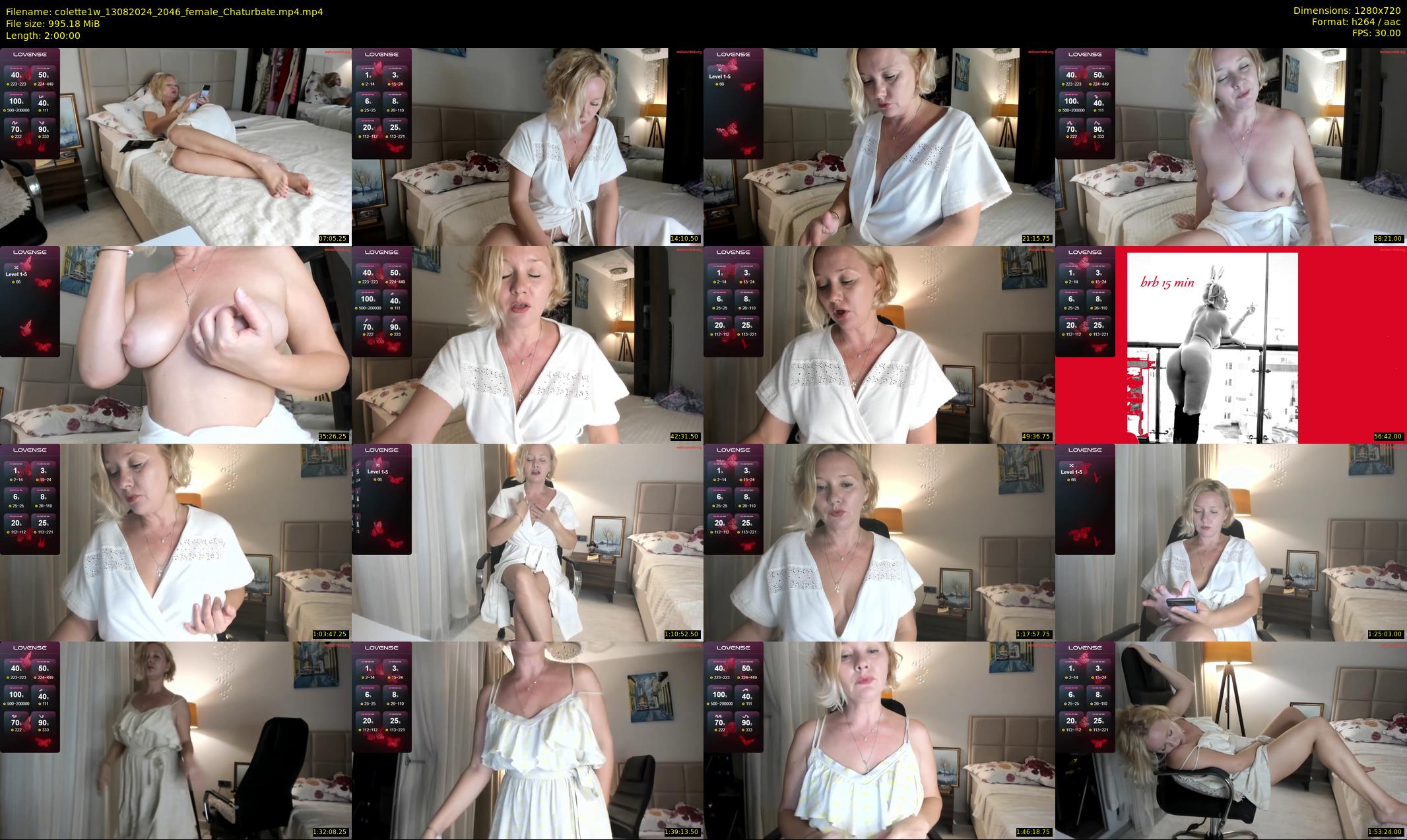 colette1w — 120 minute Chaturbate female cam show recording, 720p, Aug 13, 2024