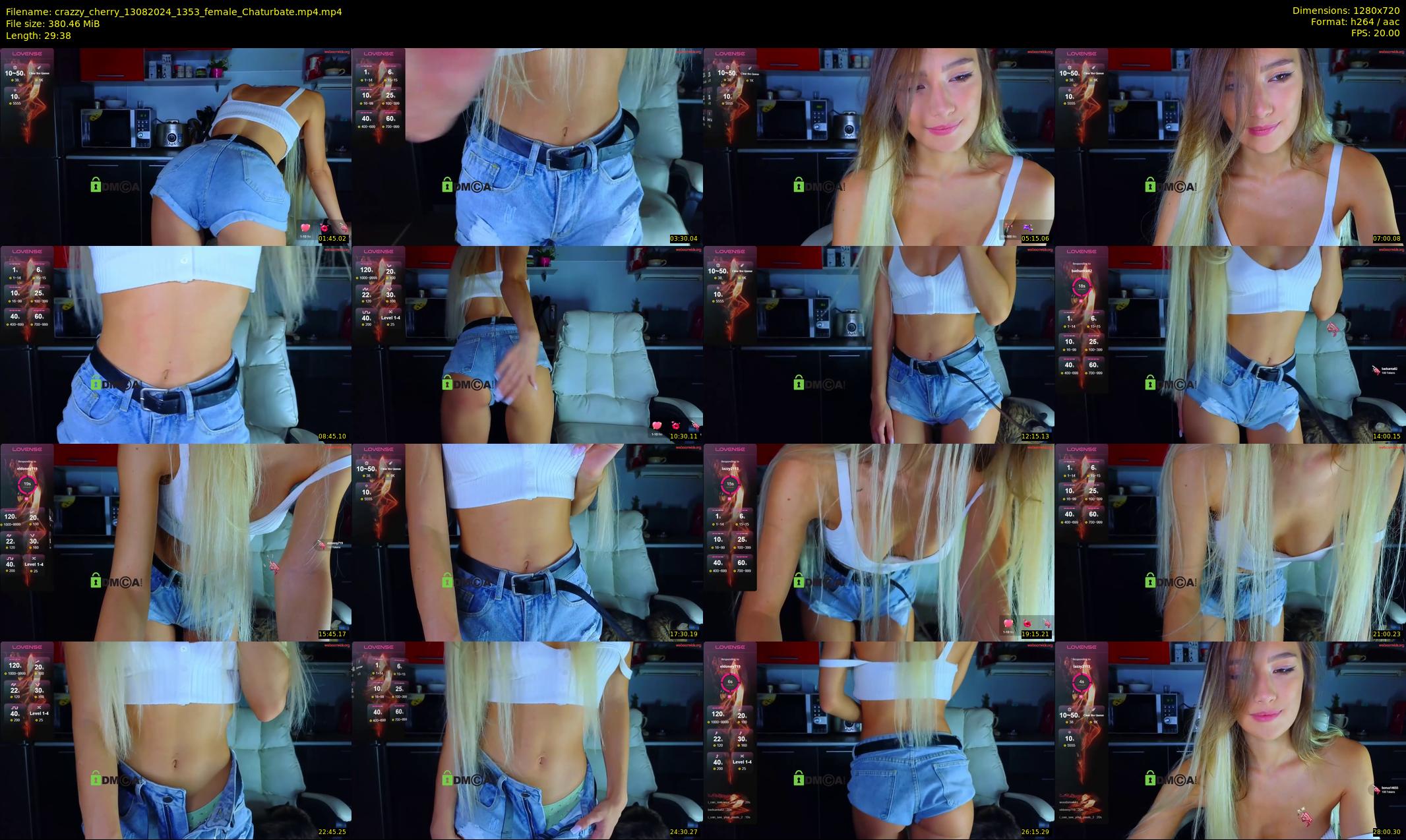 crazzy_cherry — 30 minute Chaturbate female cam show recording, 720p, Aug 13, 2024