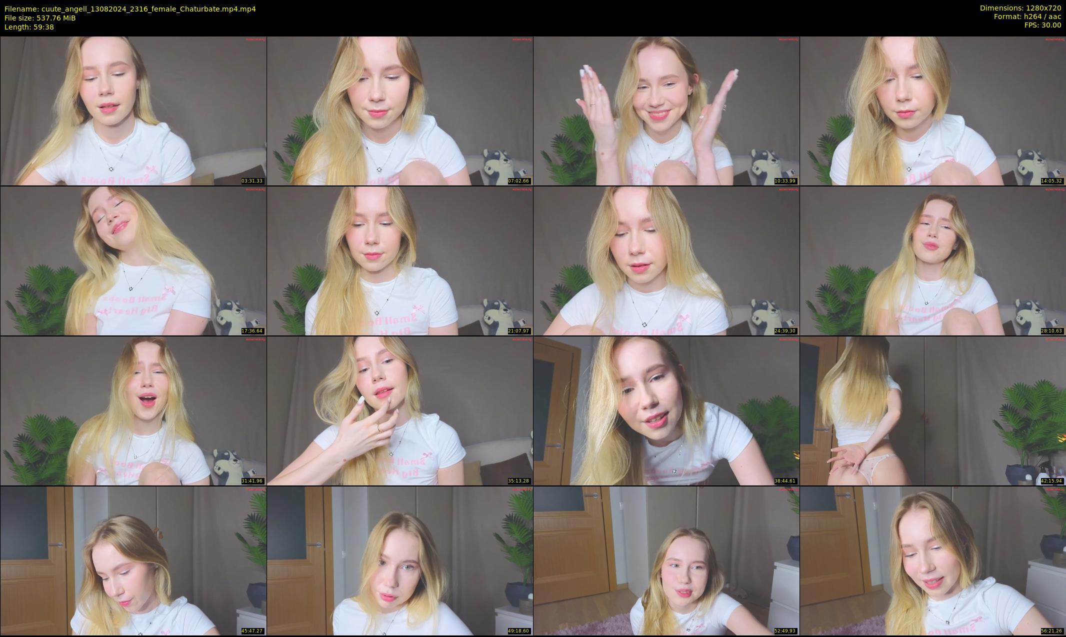 cuute_angell — 60 minute Chaturbate female cam show recording, 720p, Aug 13, 2024
