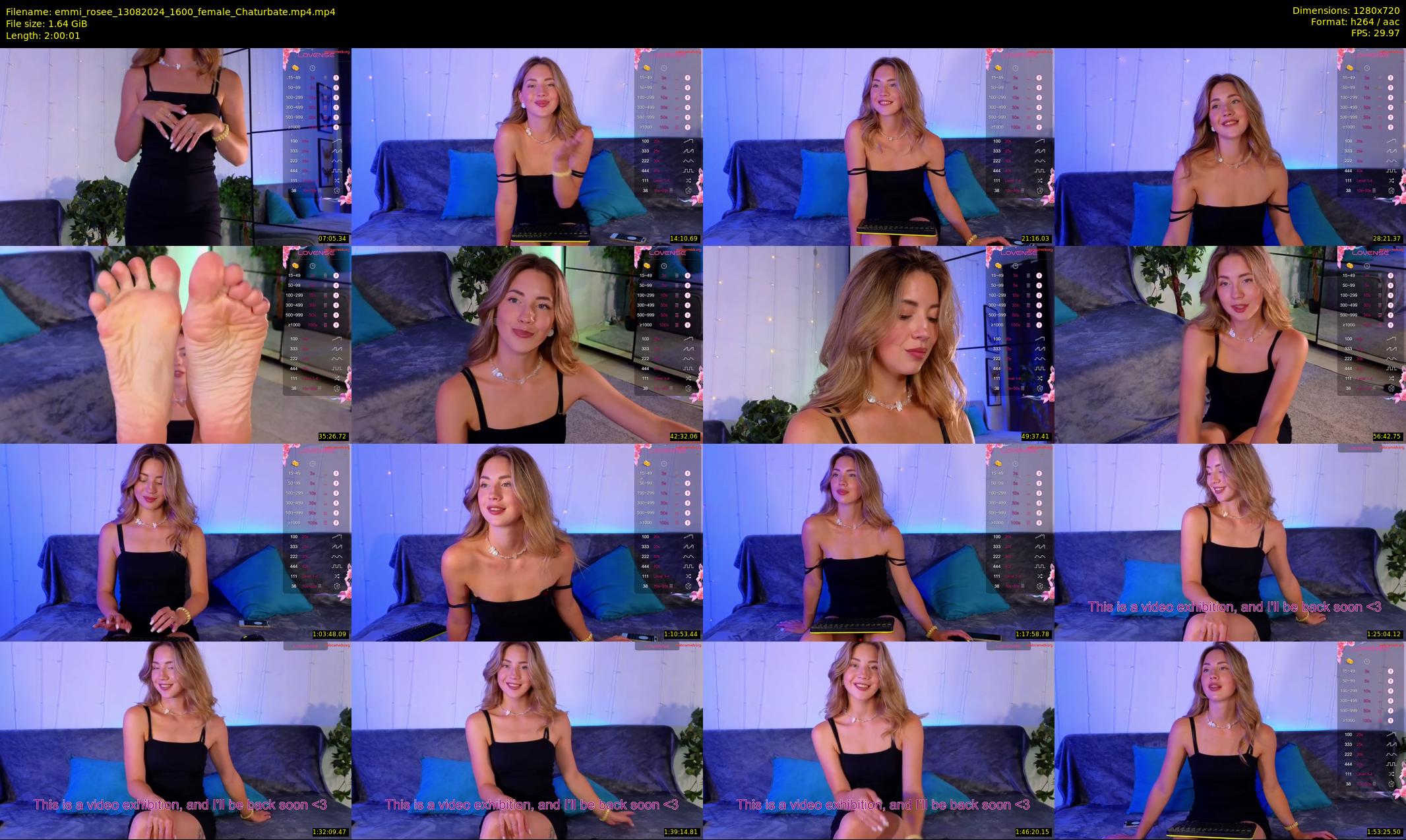 emmi_rosee — 121 minute Chaturbate female cam show recording, 720p, Aug 13, 2024