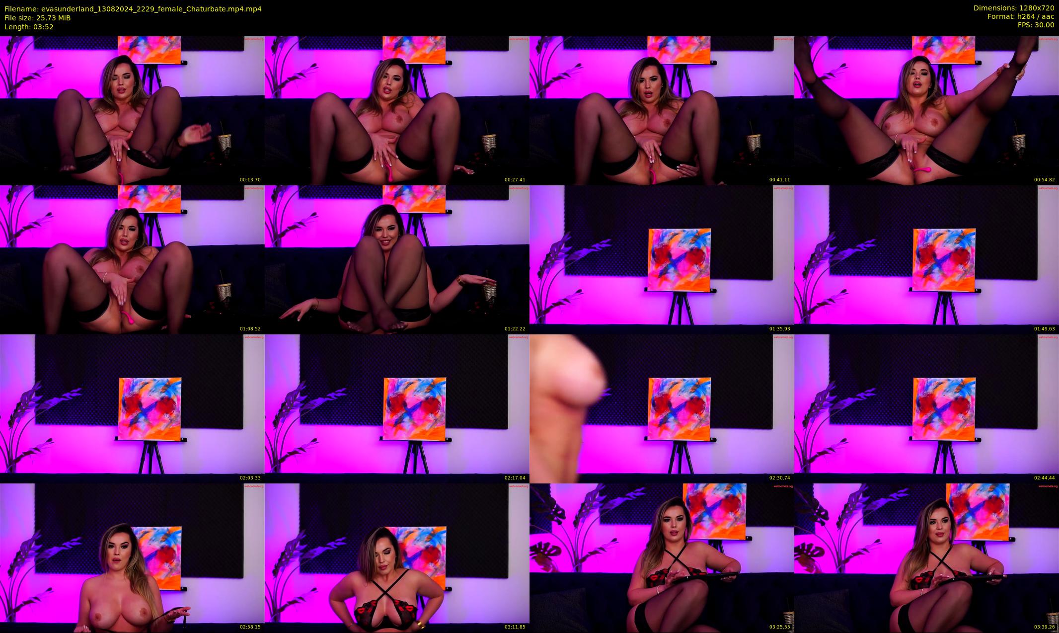 evasunderland — 4 minute Chaturbate female cam show recording, 720p, Aug 13, 2024